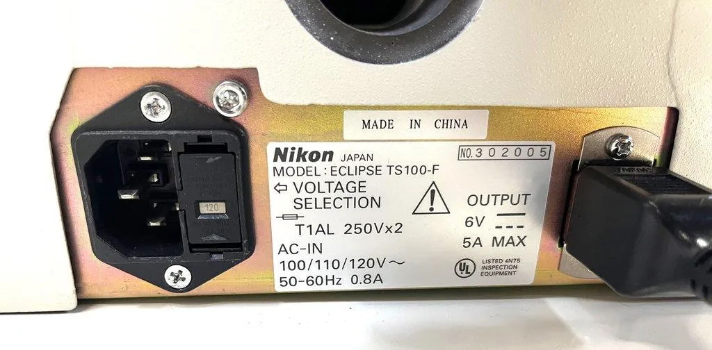 Nikon Eclipse TS100 Microscope with Broken Bottom Eyepiece and Light Bulb Replacement Needed