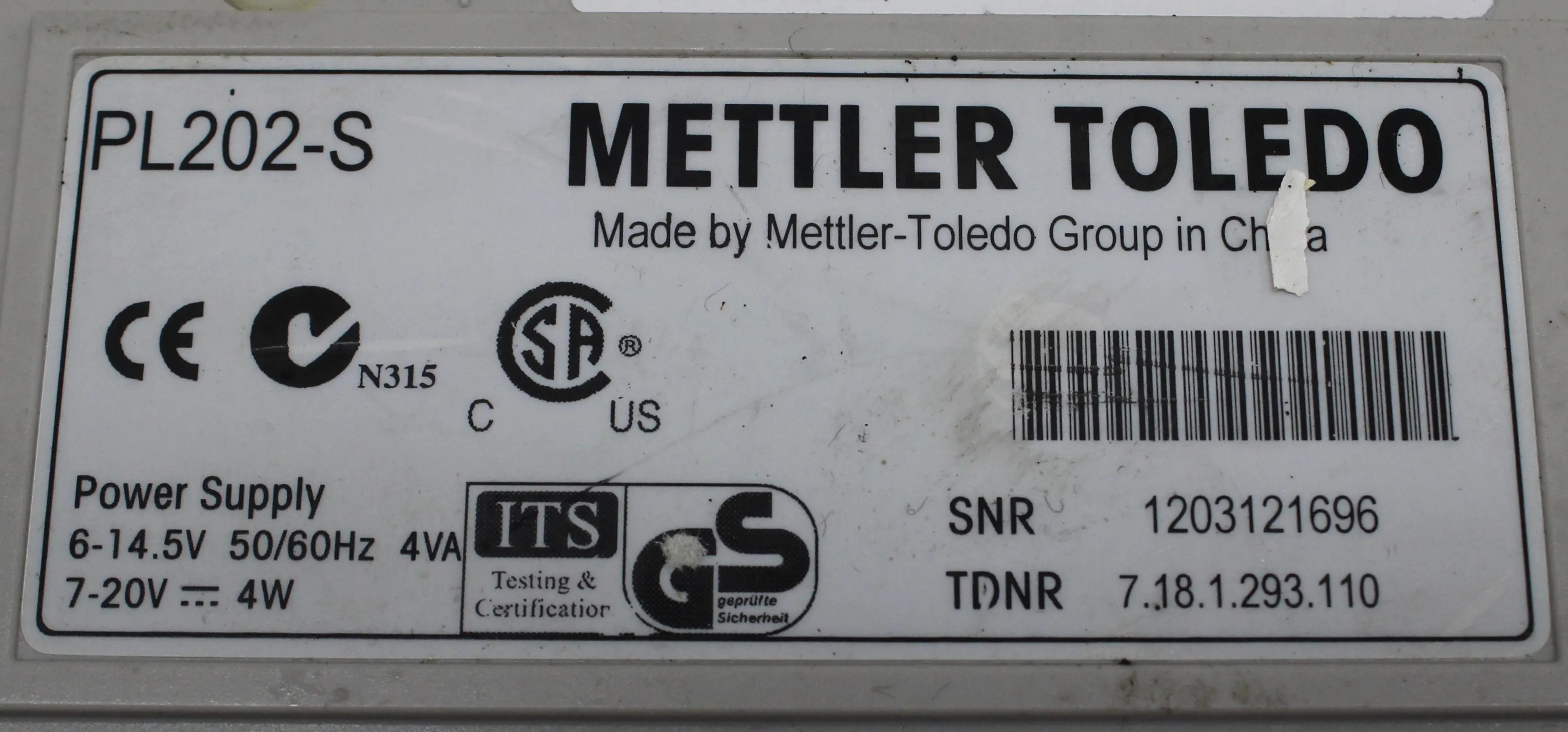 Mettler-Toledo PL202-S Analytical Balance