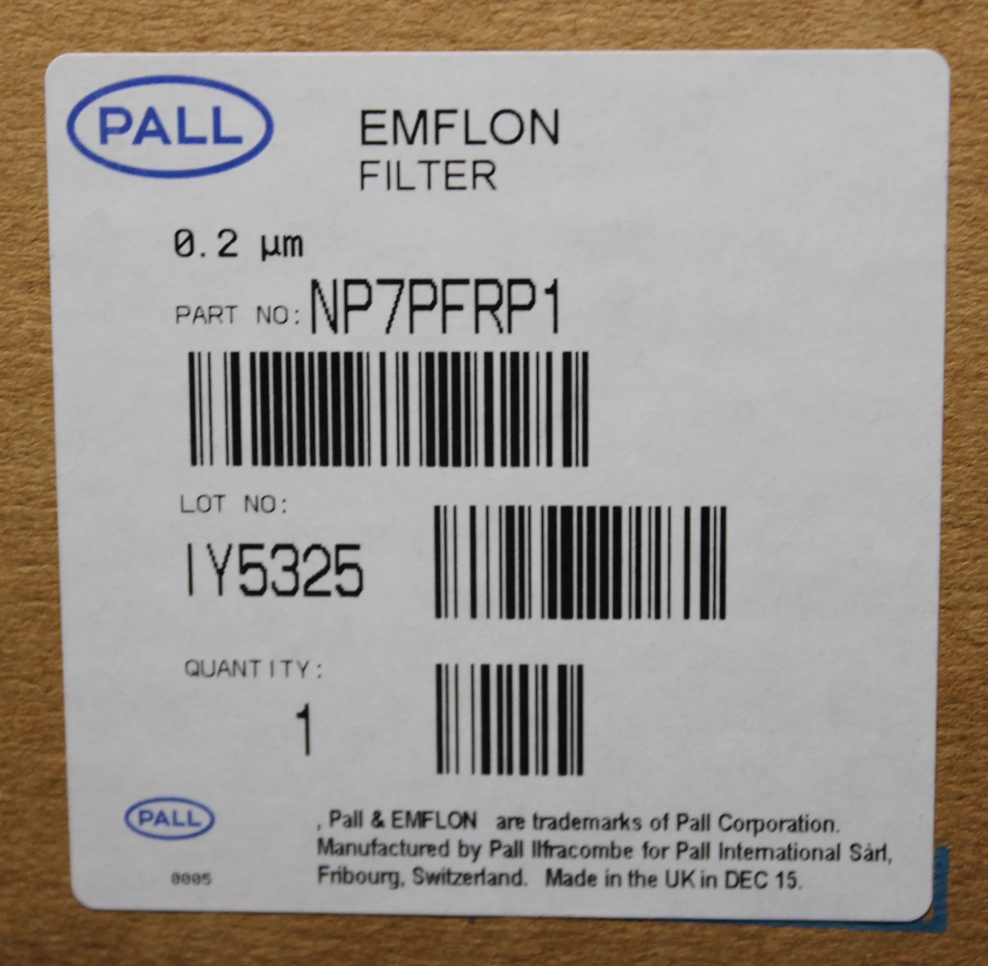 PALL Emflon Filter PFR 0.2m NP7PFRP1 - 30-Day Warranty, Fully Functional