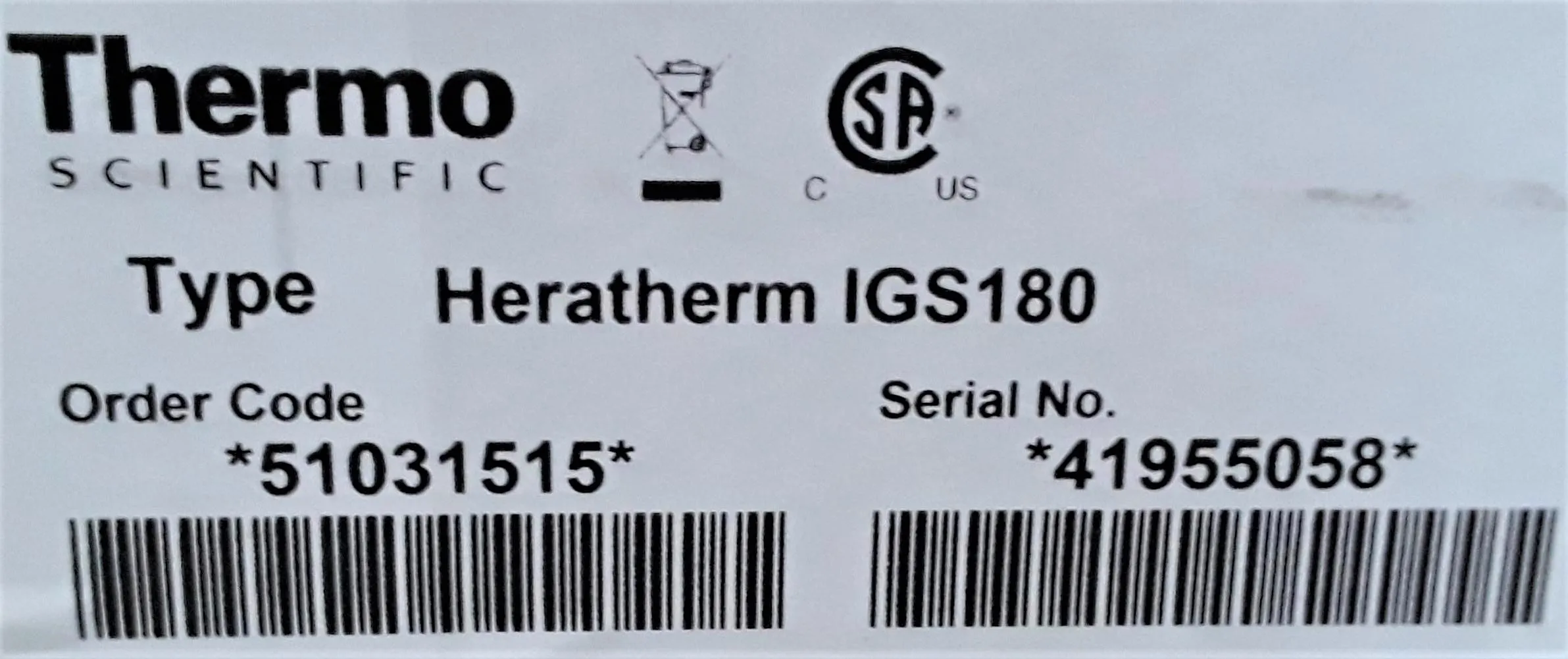 Thermo Fisher Scientific Heratherm General Protocol Incubator 51031515