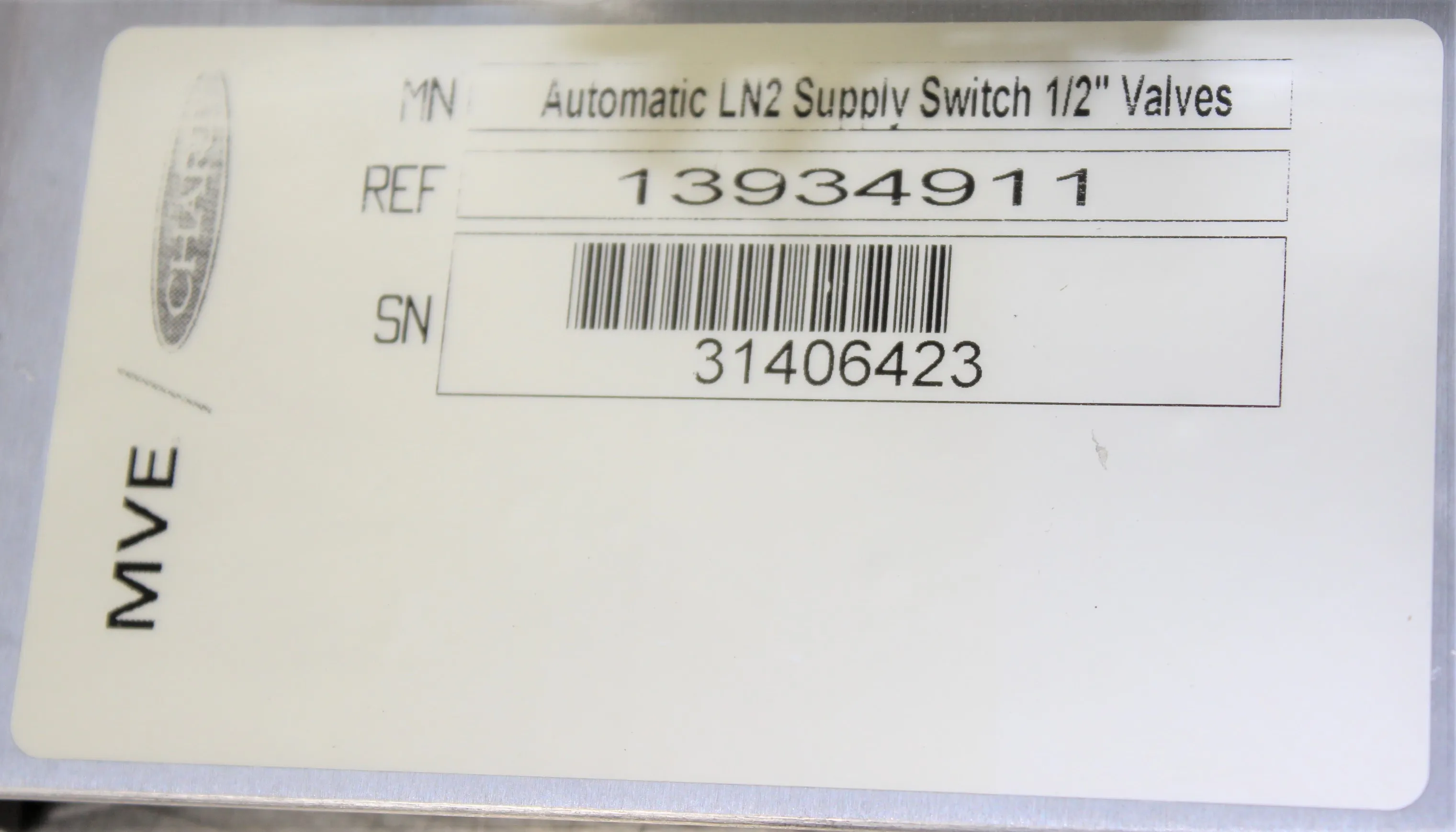 Chart Industries MVE Automatic LN2 Supply Switch 1/2 inch Valves