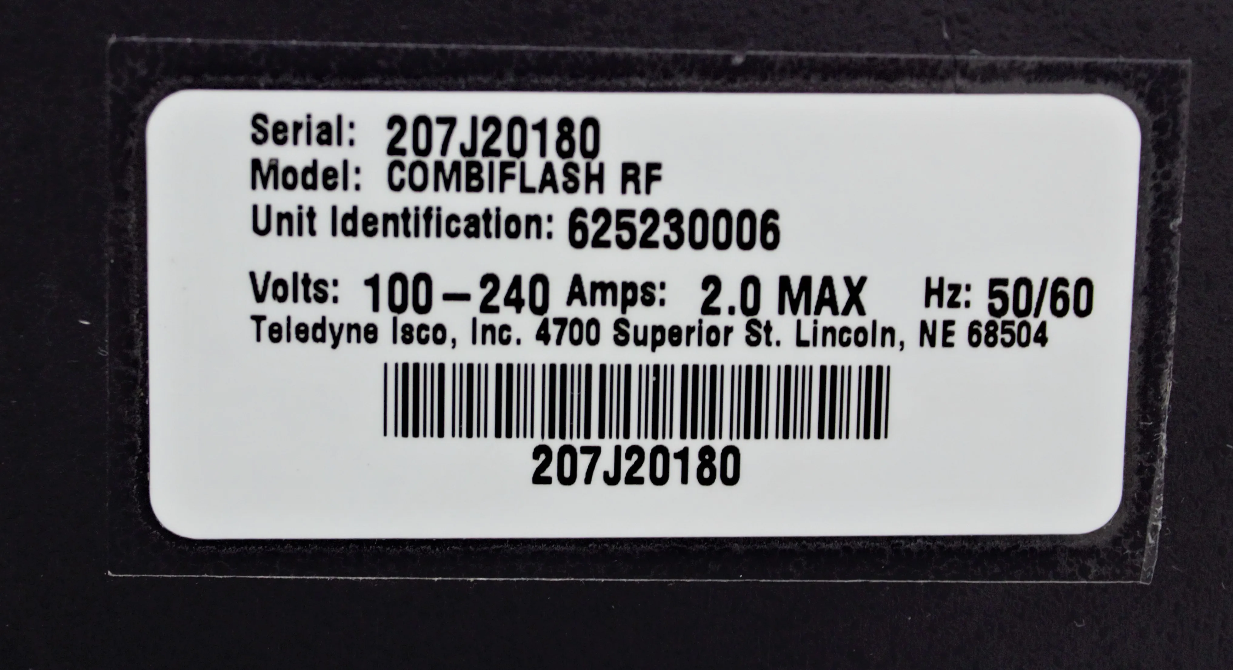 Teledyne ISCO CombiFlash RF 200 Automated Flash Chromatography System 120V