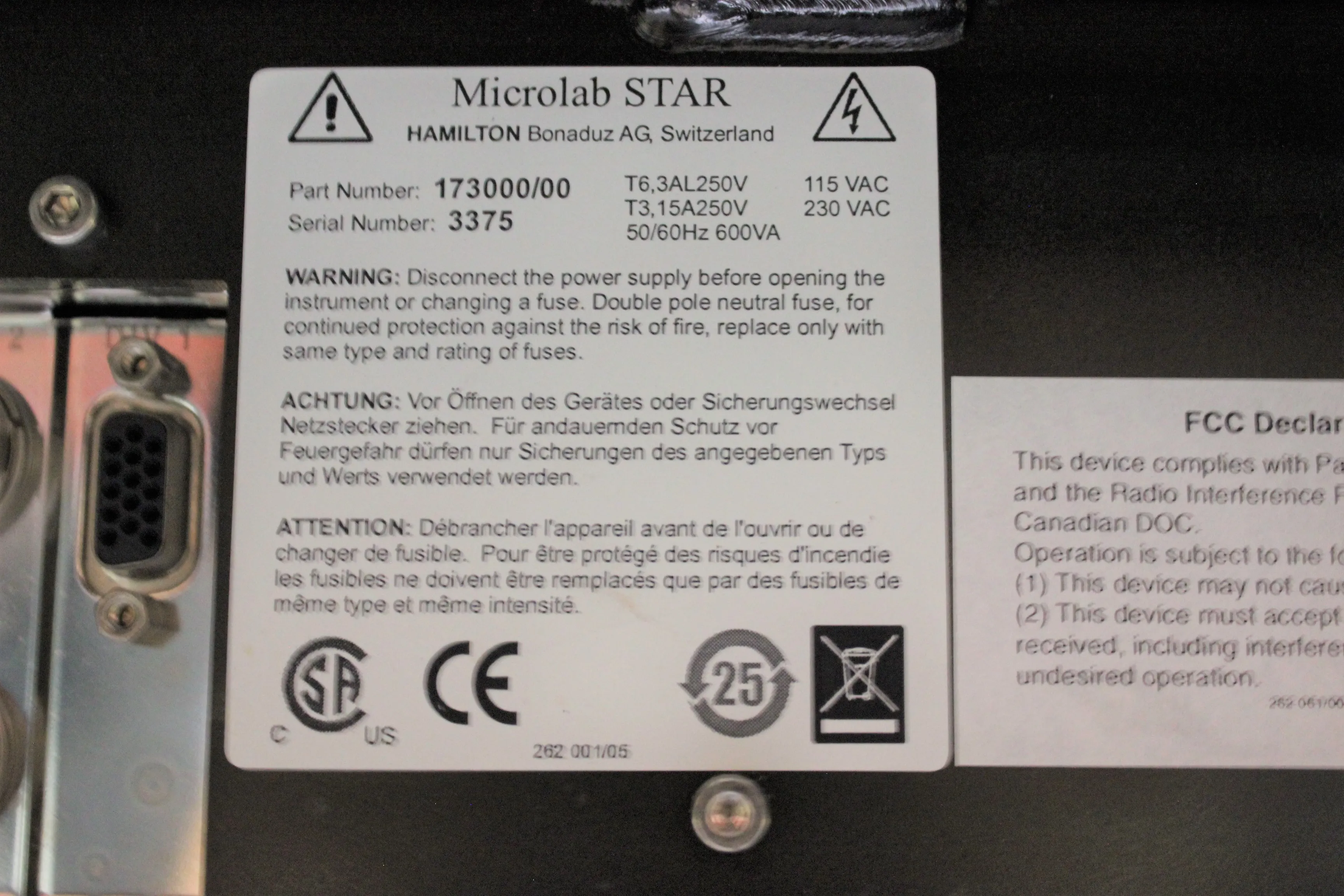 Hamilton Microlab Star Liquid Handling Workstation