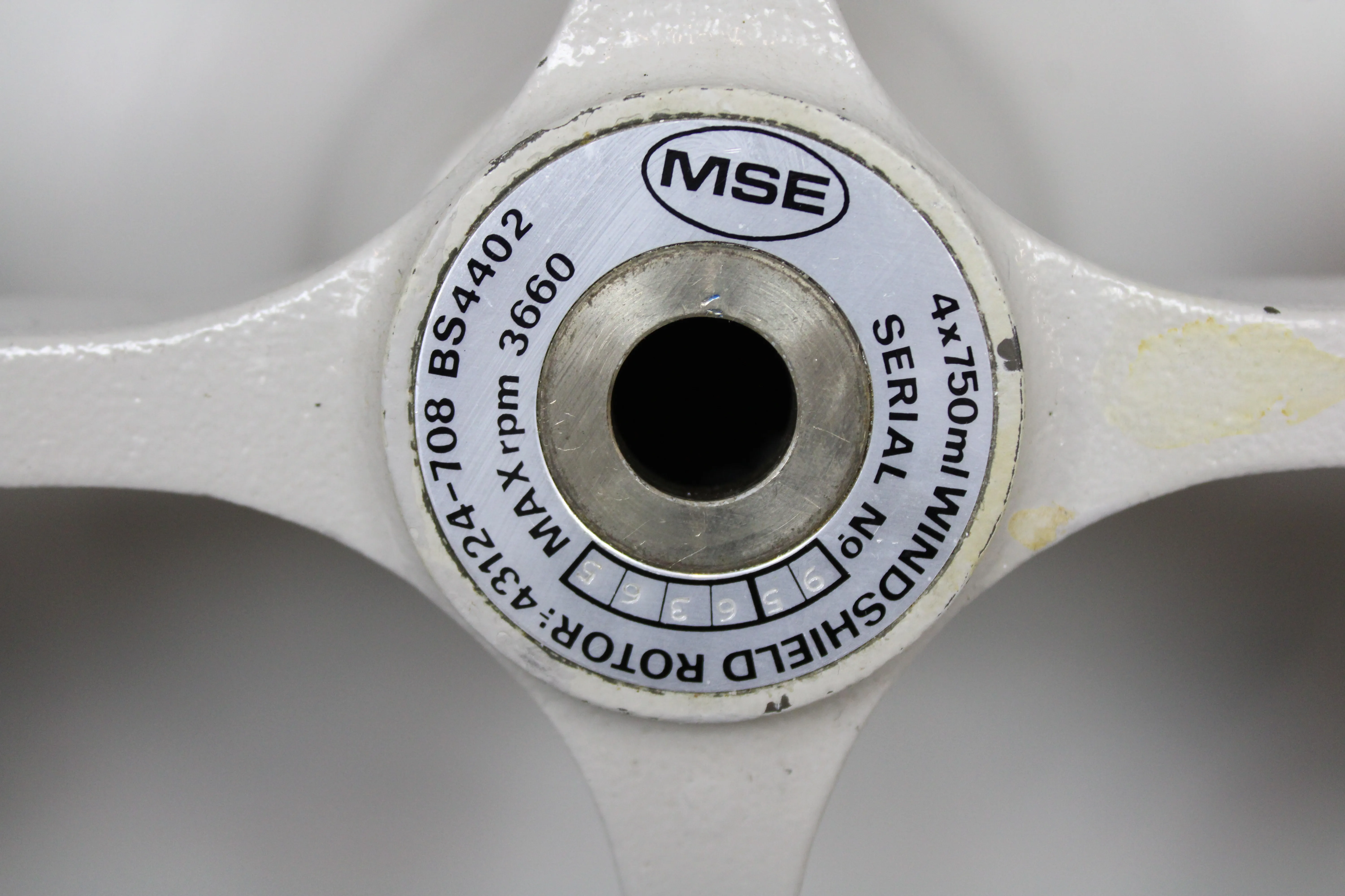 MSE MISTRAL Centrifuge Rotor 43124-708 BS4402 3600 RPM