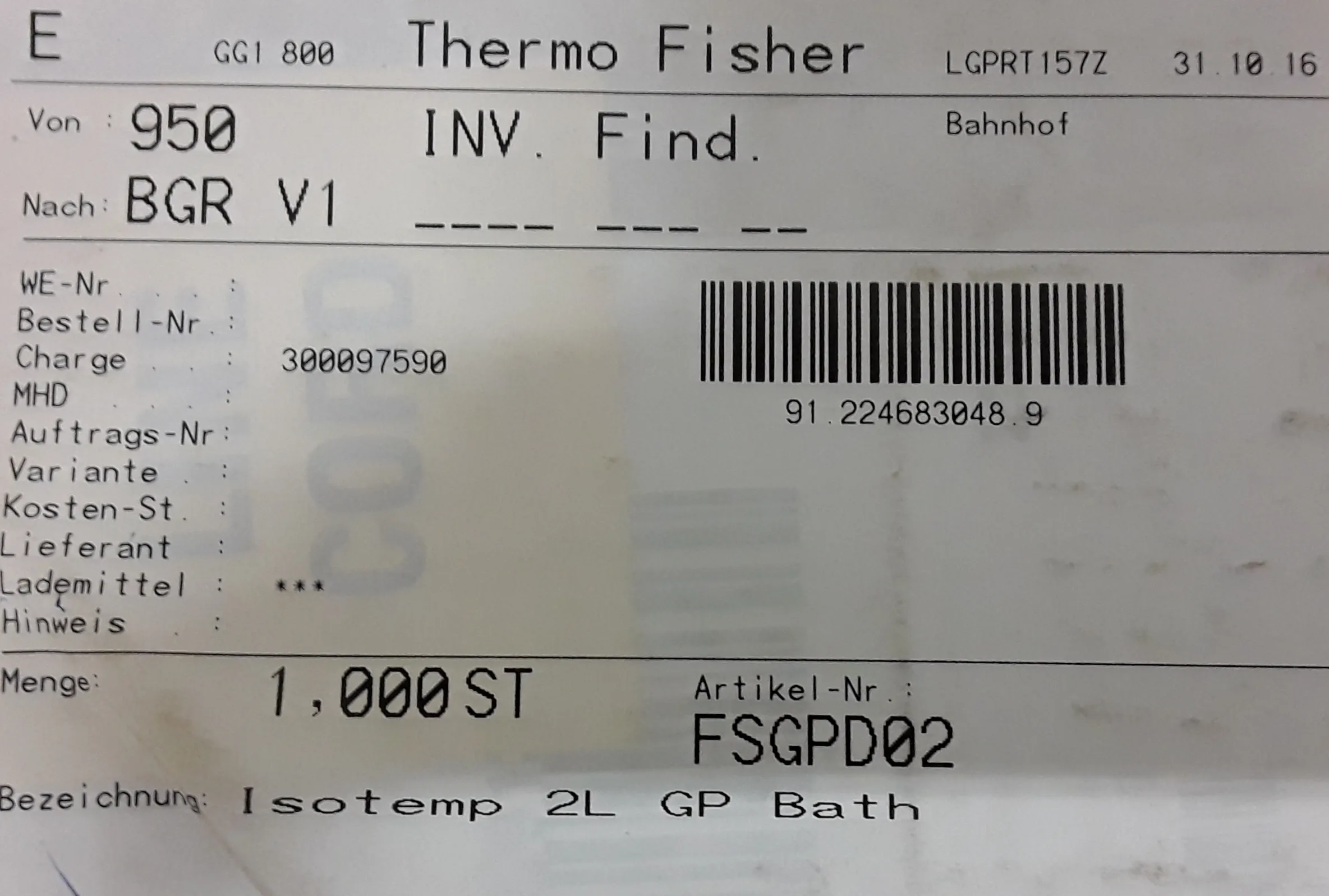 Thermo Fisher FSGPD02 Isotemp Deluxe General Purpose Water Bath 2L (0.5 GAL) 230V 50Hz/60Hz