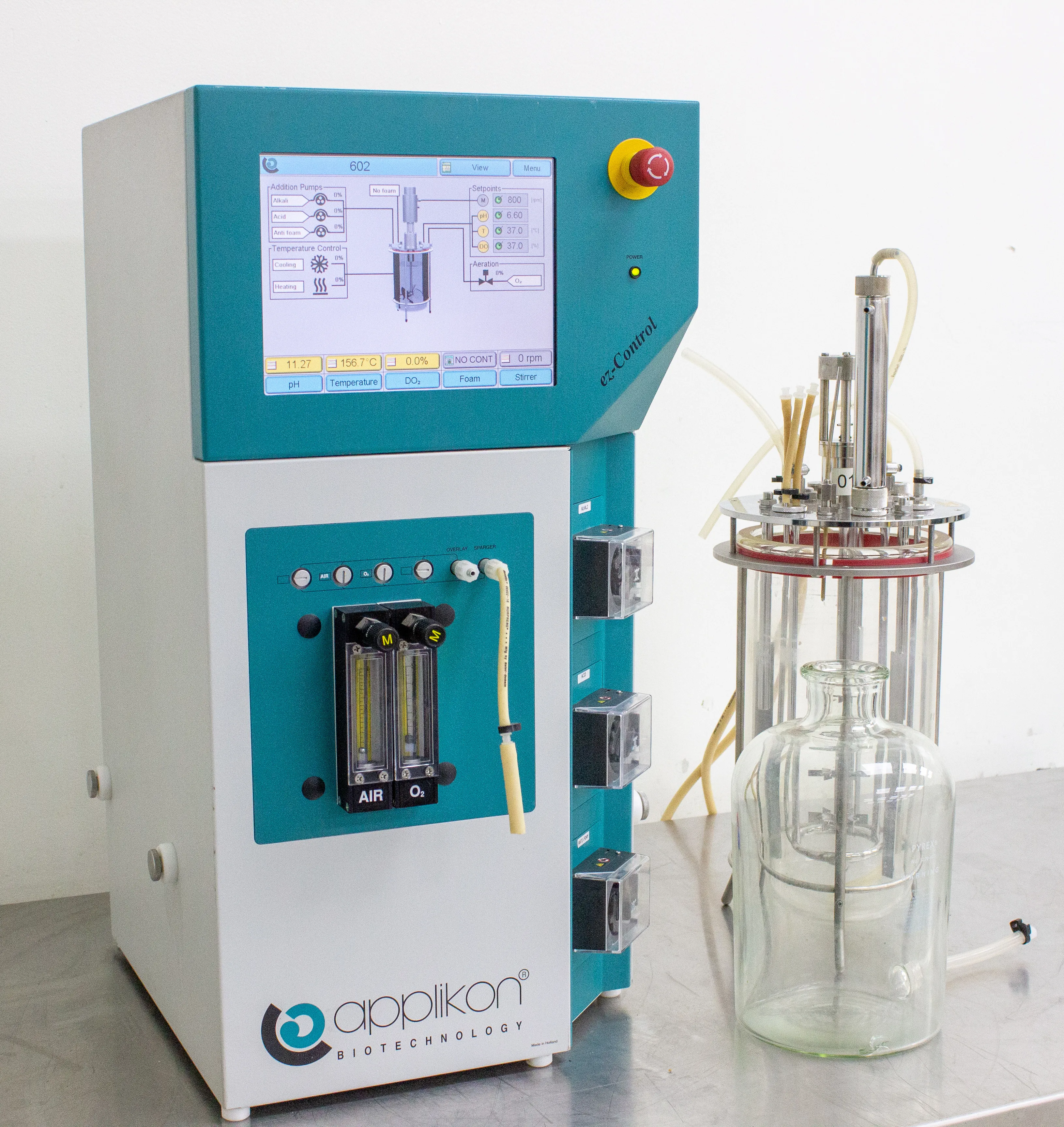 Applikon EZ Control Bioreactor Controller w/ 6L Bioreactor Glass Vessel