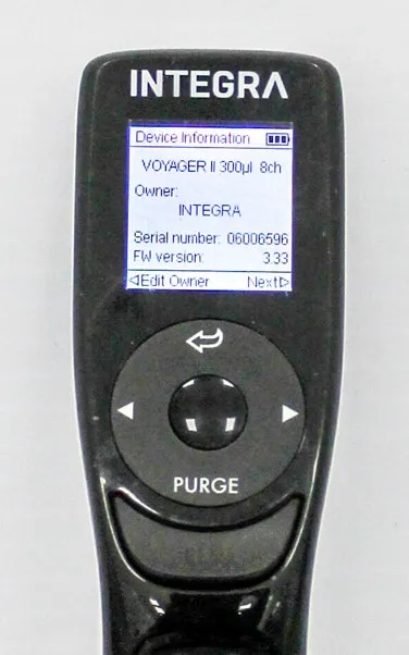 Integra Voyager 10-300ul Electronic 8-Channel Pipettor