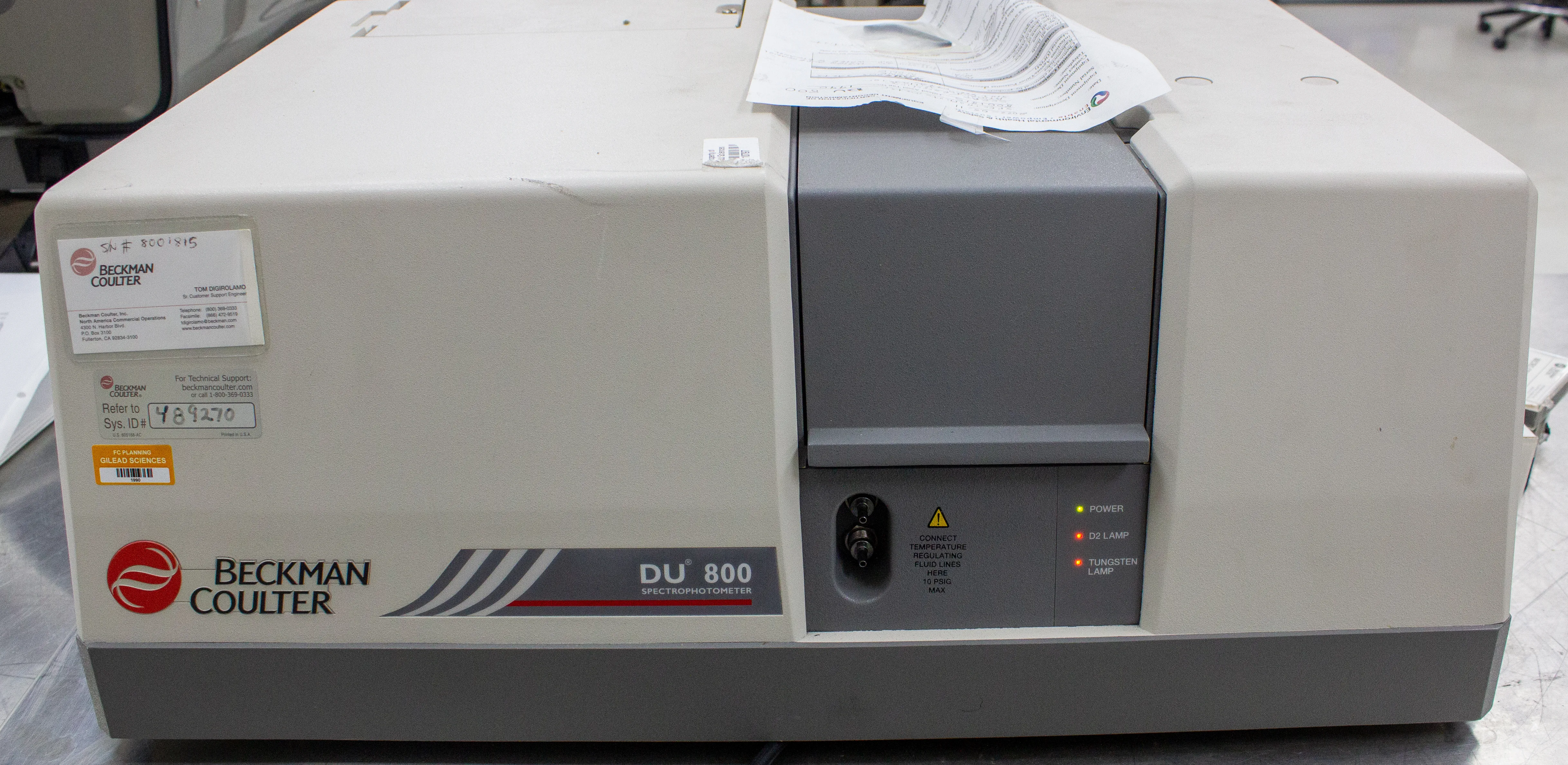 Beckman Coulter DU 800 UV-Vis Spectrometer