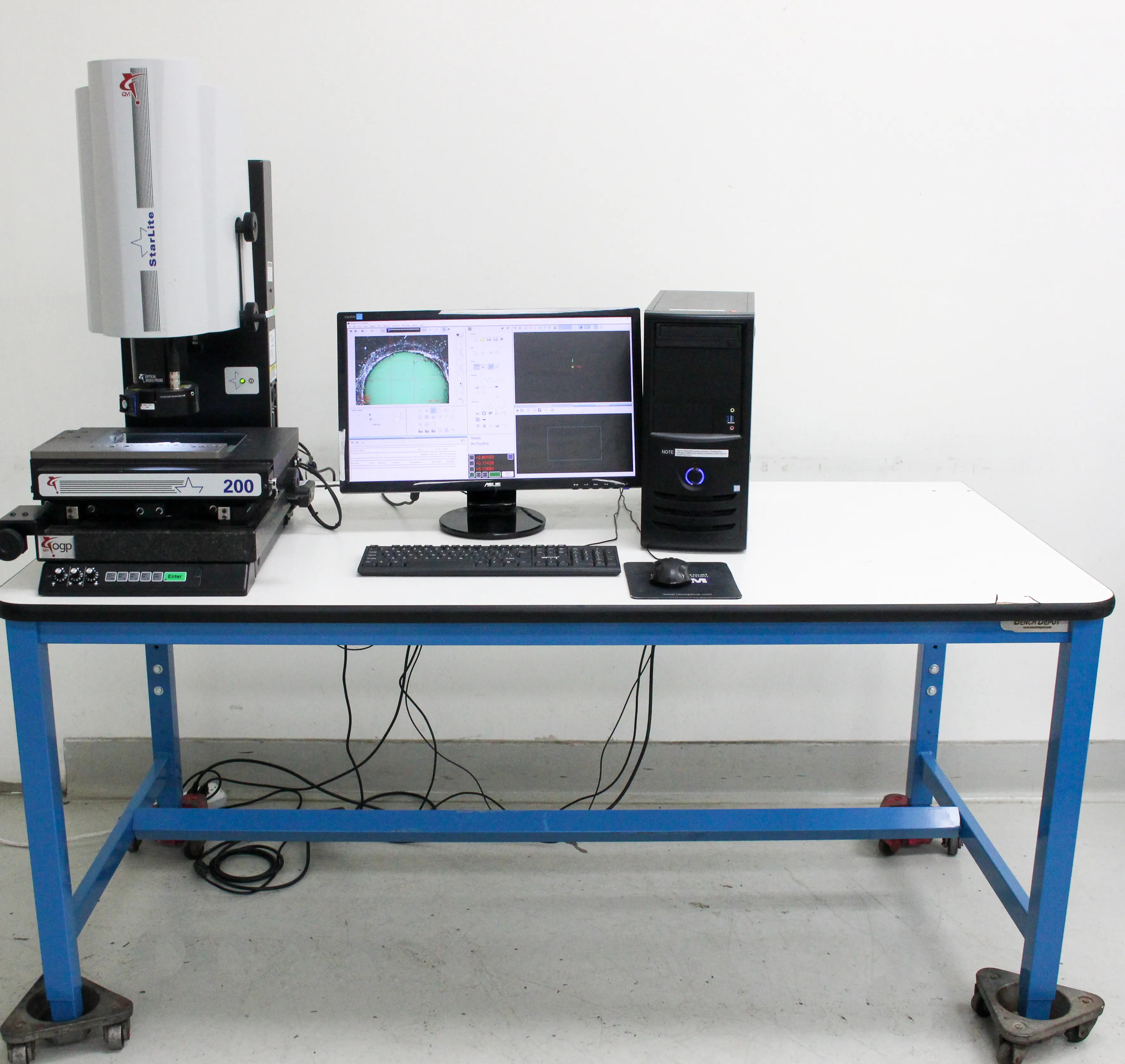 ShapeGrabber QVI Starlite 200 Benchtop Measuring System with Worktable QVI170M Computer, Windows 10, Measure-X Software