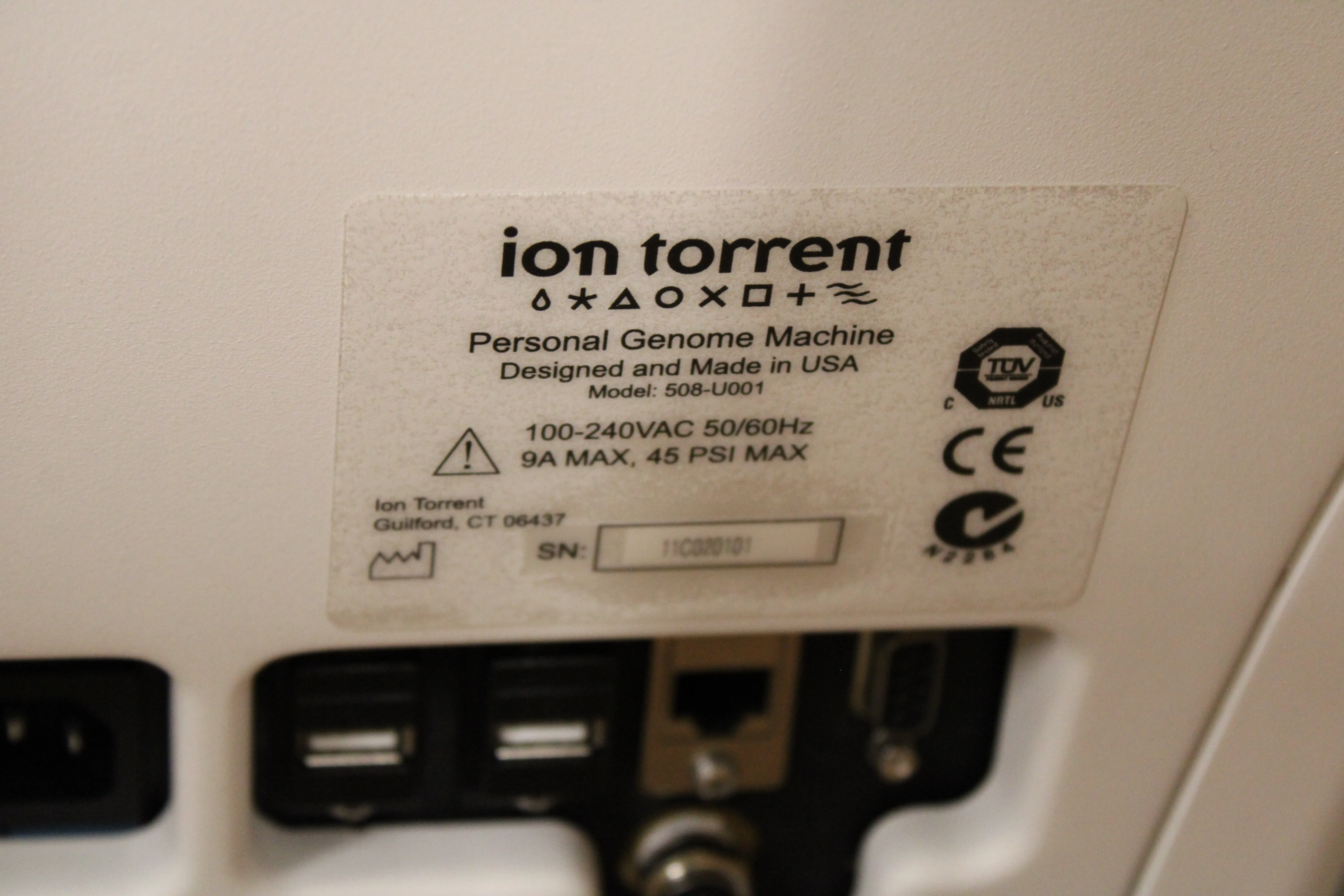 Used Ion Torrent Personal Genome Machine 11C820101