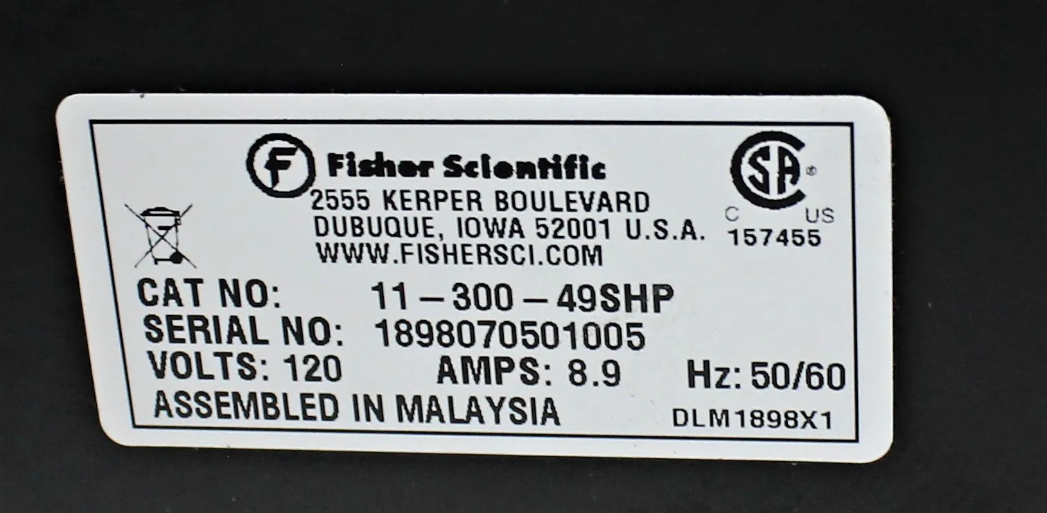 Fisher Scientific Isotemp Digital Plate Stirrer #11-300-49SHP