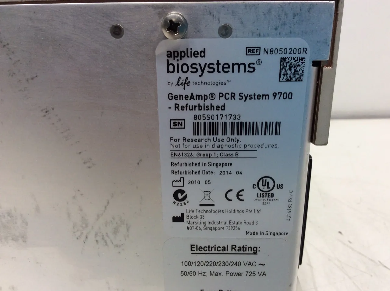 Applied Biosystems GeneAmp PCR System 9700