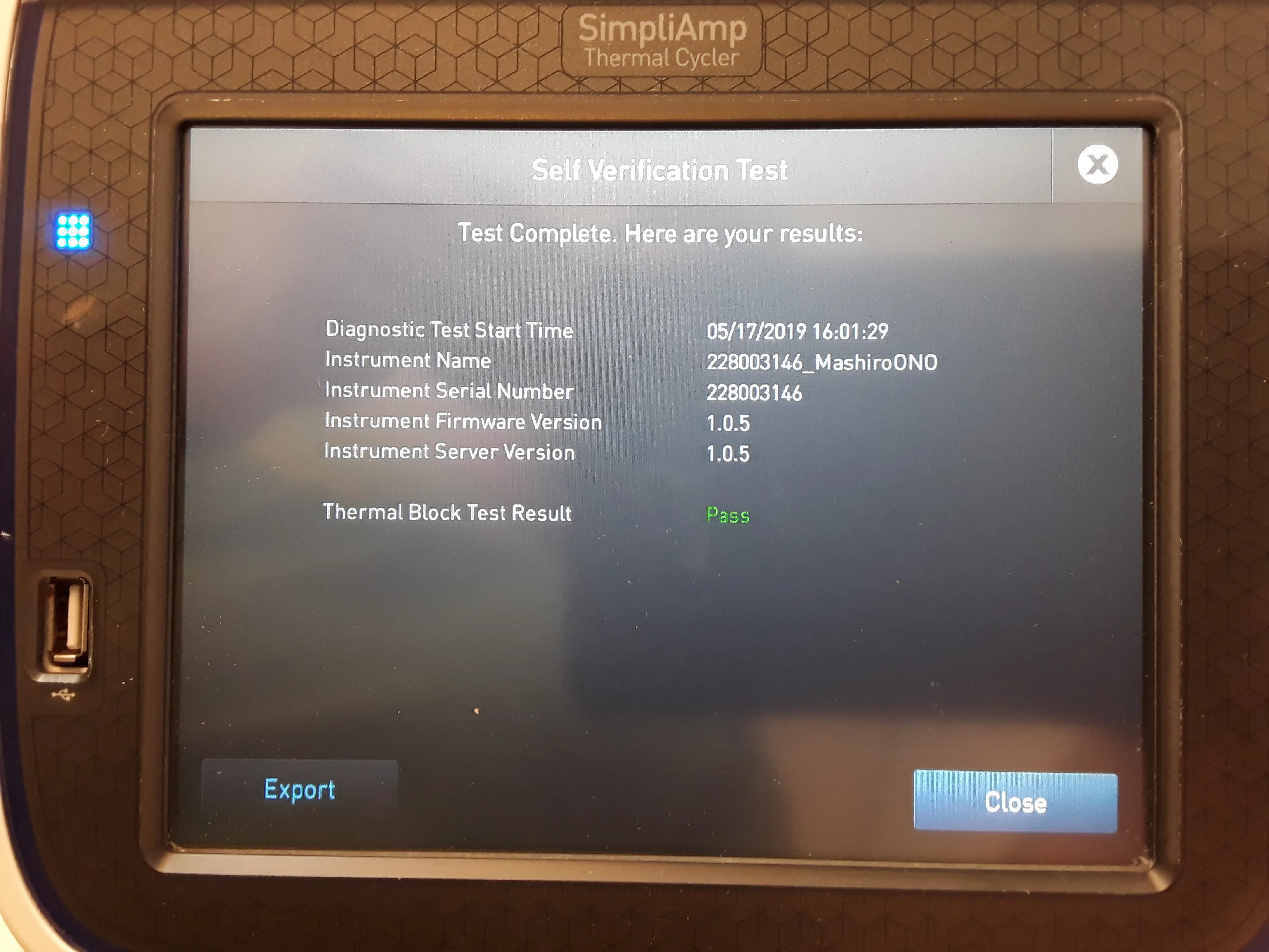 Applied Biosystems SimpliAmp PCR Thermal Cycler Class 1 240V 50Hz/60Hz 30-Day Warranty, 100% Parts and Labor