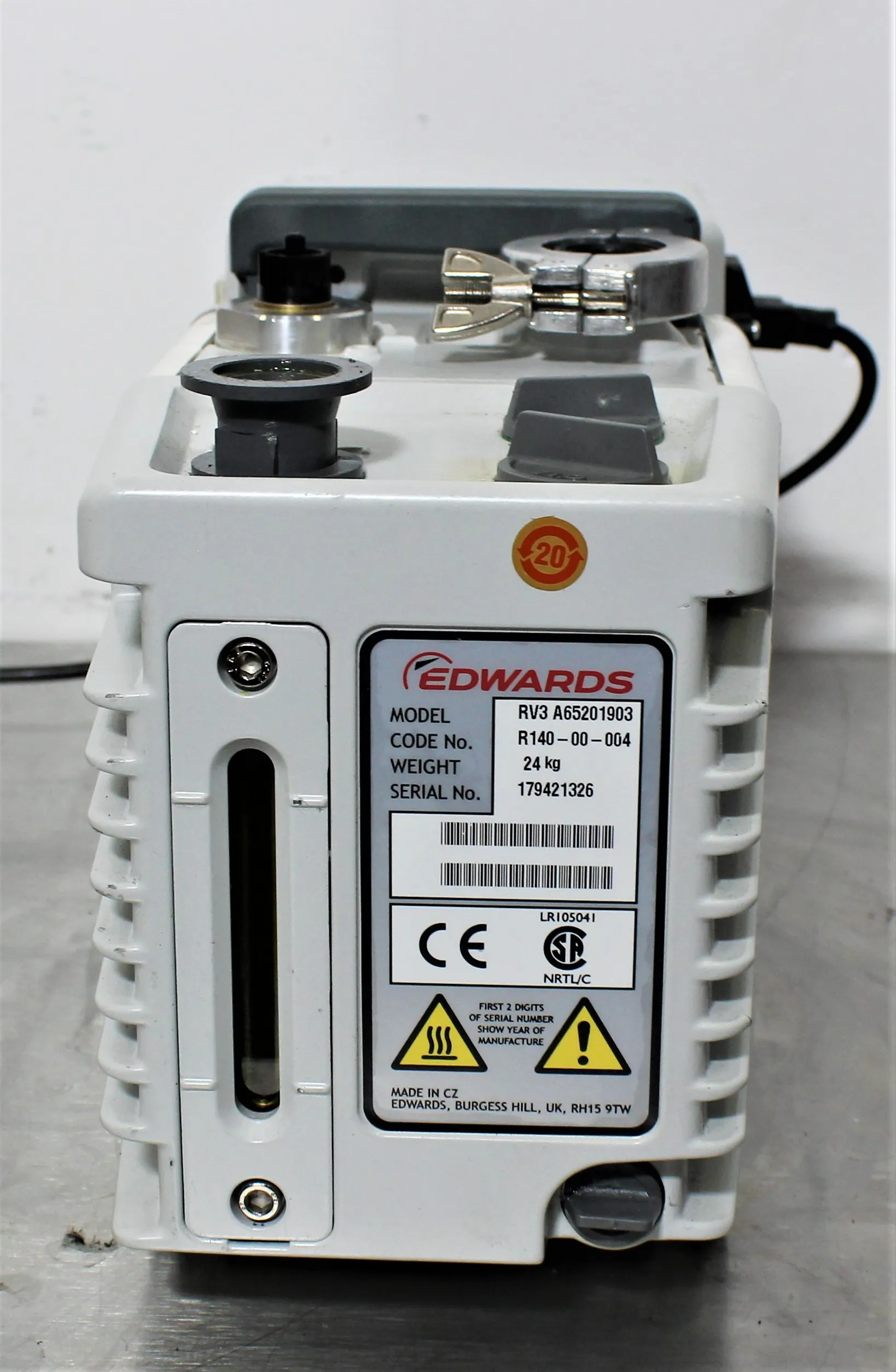 Edwards RV3 A65201903 Dual Stage Rotary Vane Mechanical Vacuum Pump