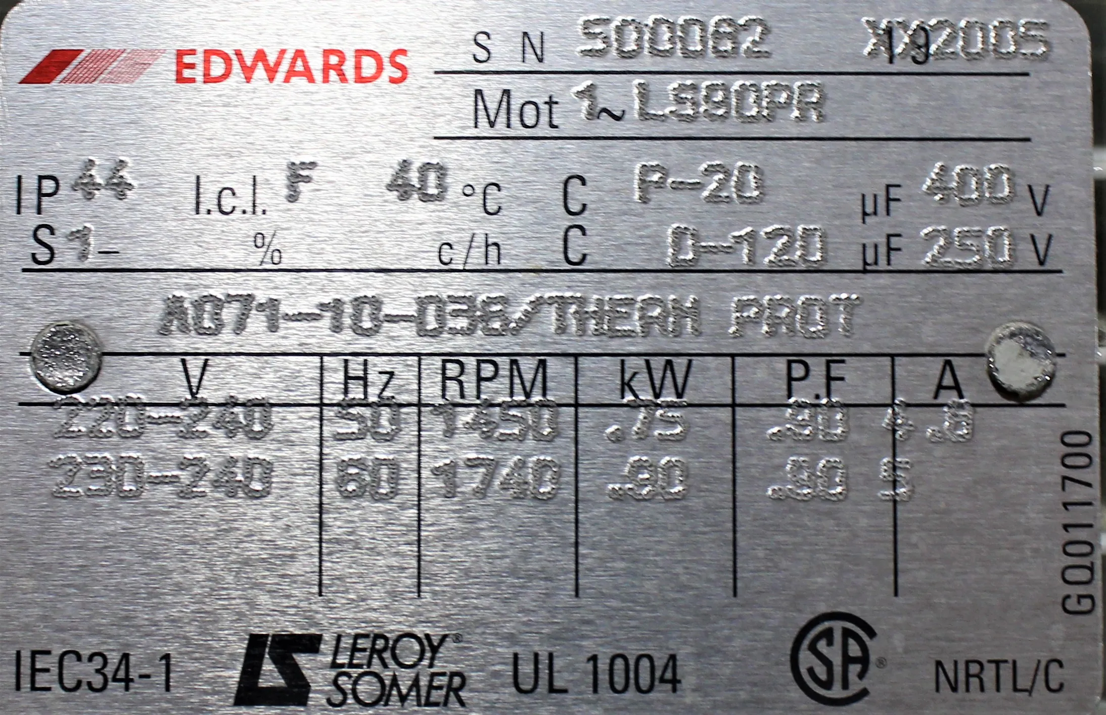 Edwards E2M28 Rotary Vane Vacuum Pump