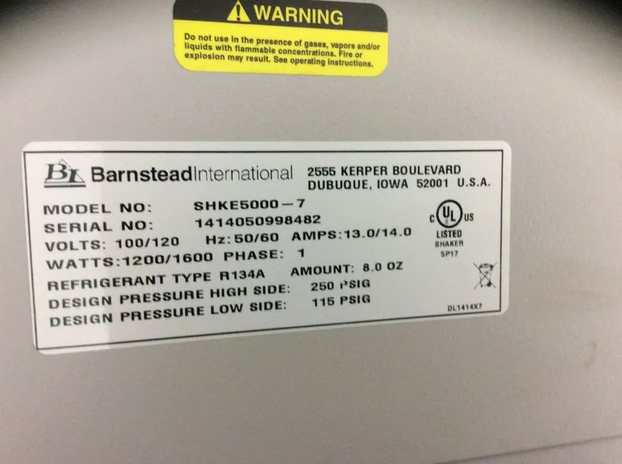 Barnstead Lab-Line Digital Max Q 5000-7 Refrigerated Floor-Model Shaker