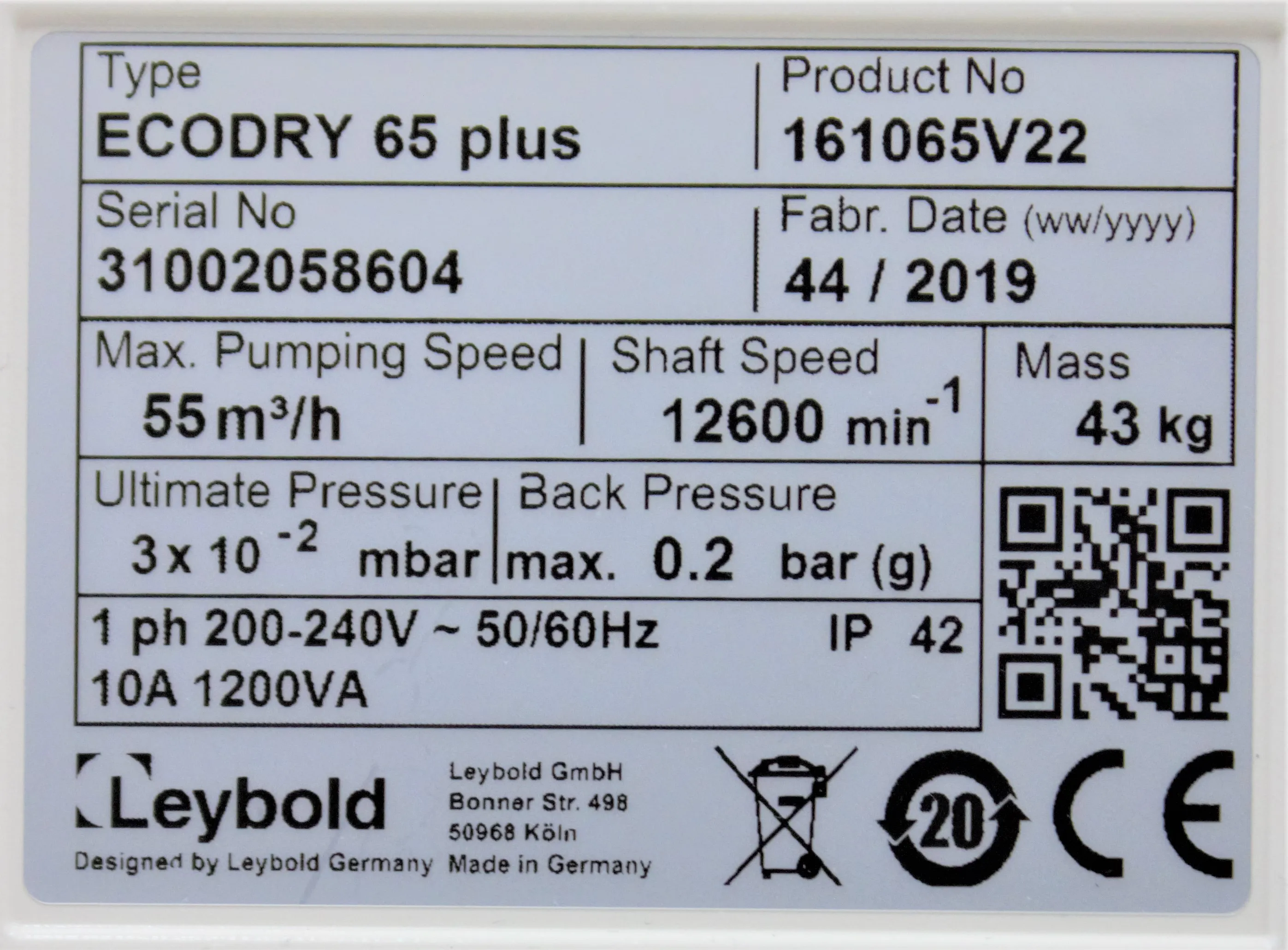 Leybold Eco Dry Plus Multi-Stage Roots Pump - Vacuum Pump