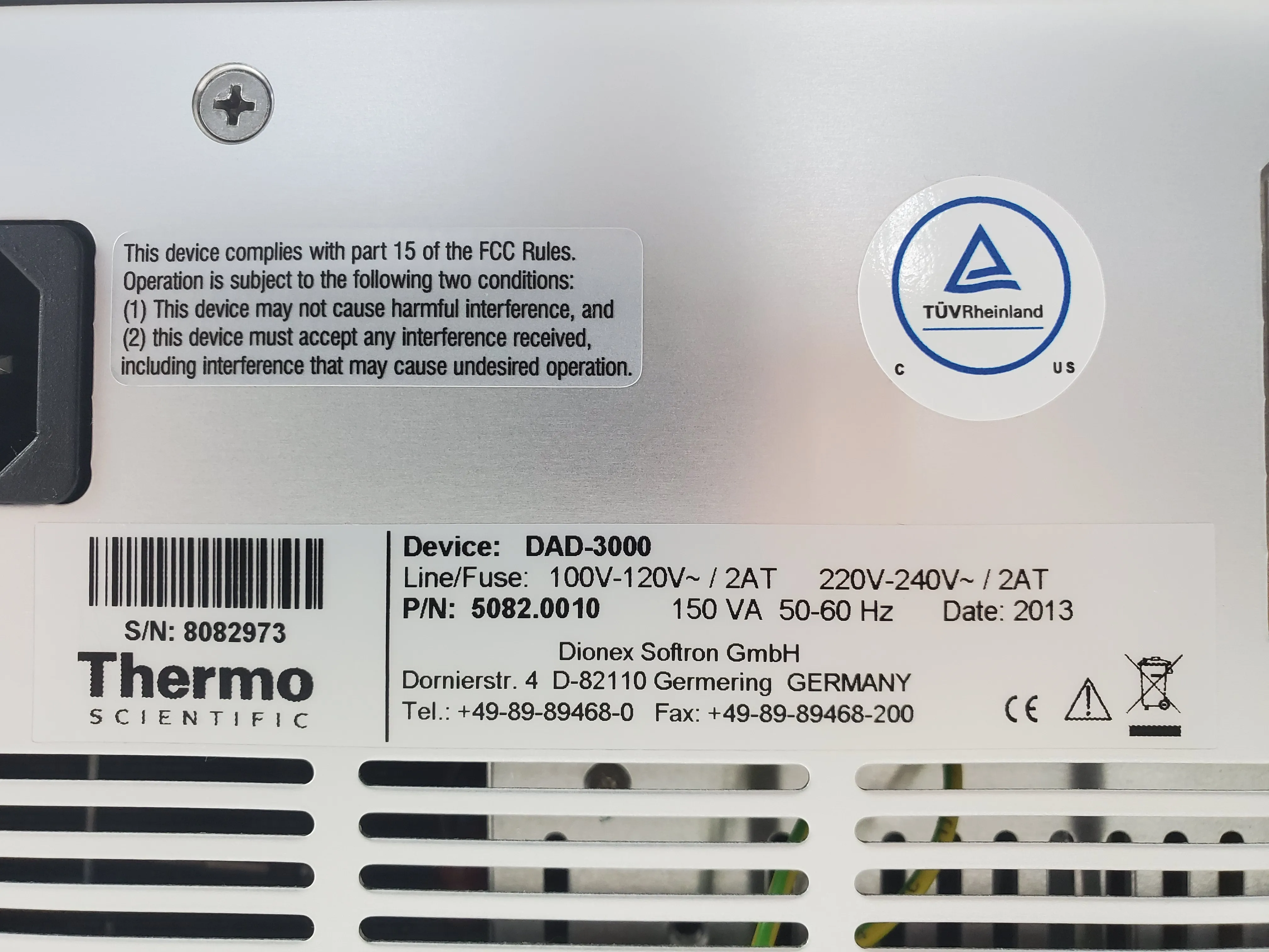 Thermo Scientific DAD-3000 HPLC / FPLC / GC / CE Detector