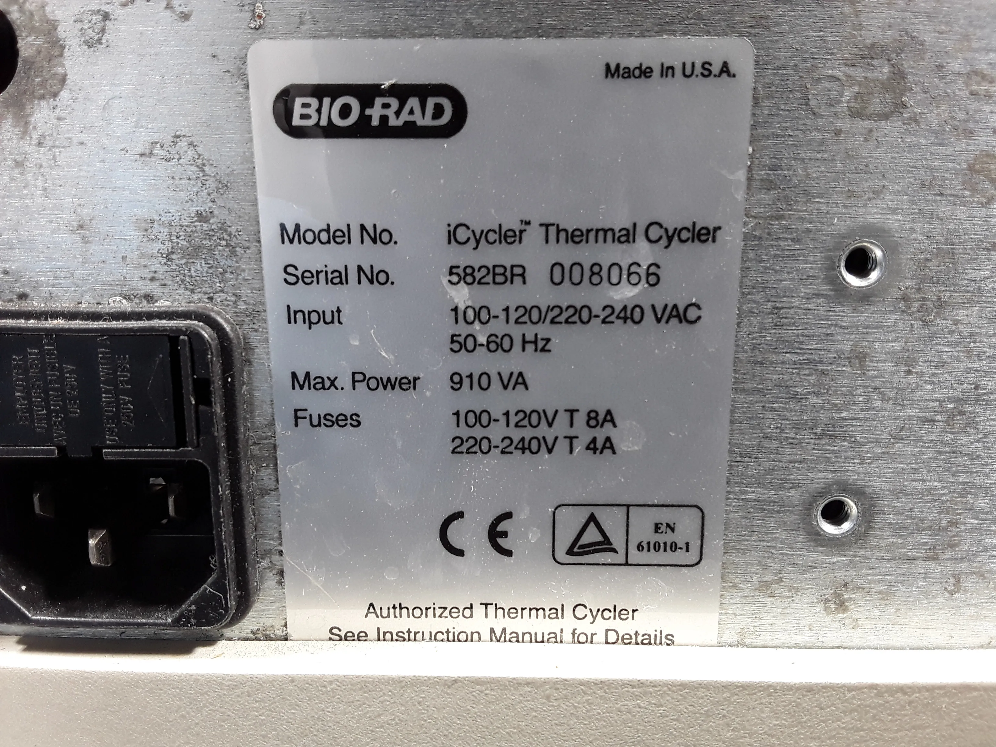 BIO-RAD iCycler 582BR PCR Thermal Cycler