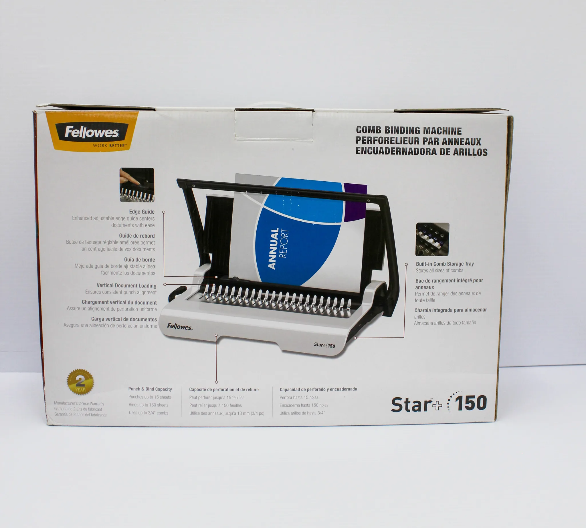 Fellowes Star+150 Manual Comb Binding Machine