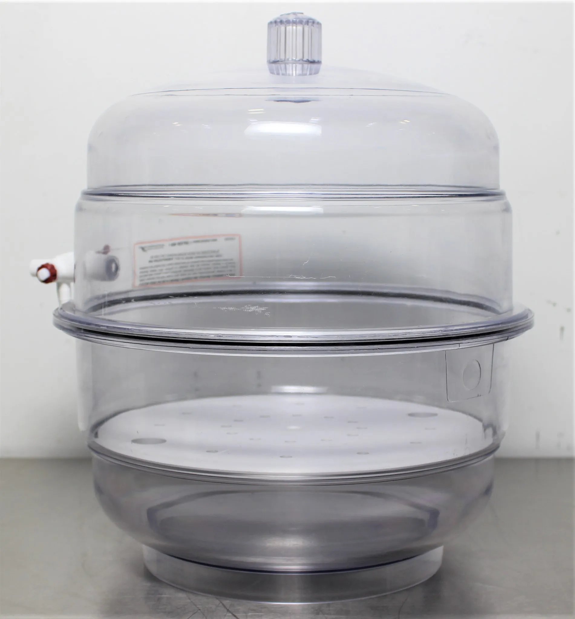 Bel-Art Plastic Vacuum Desiccator Clear 230mm Plate