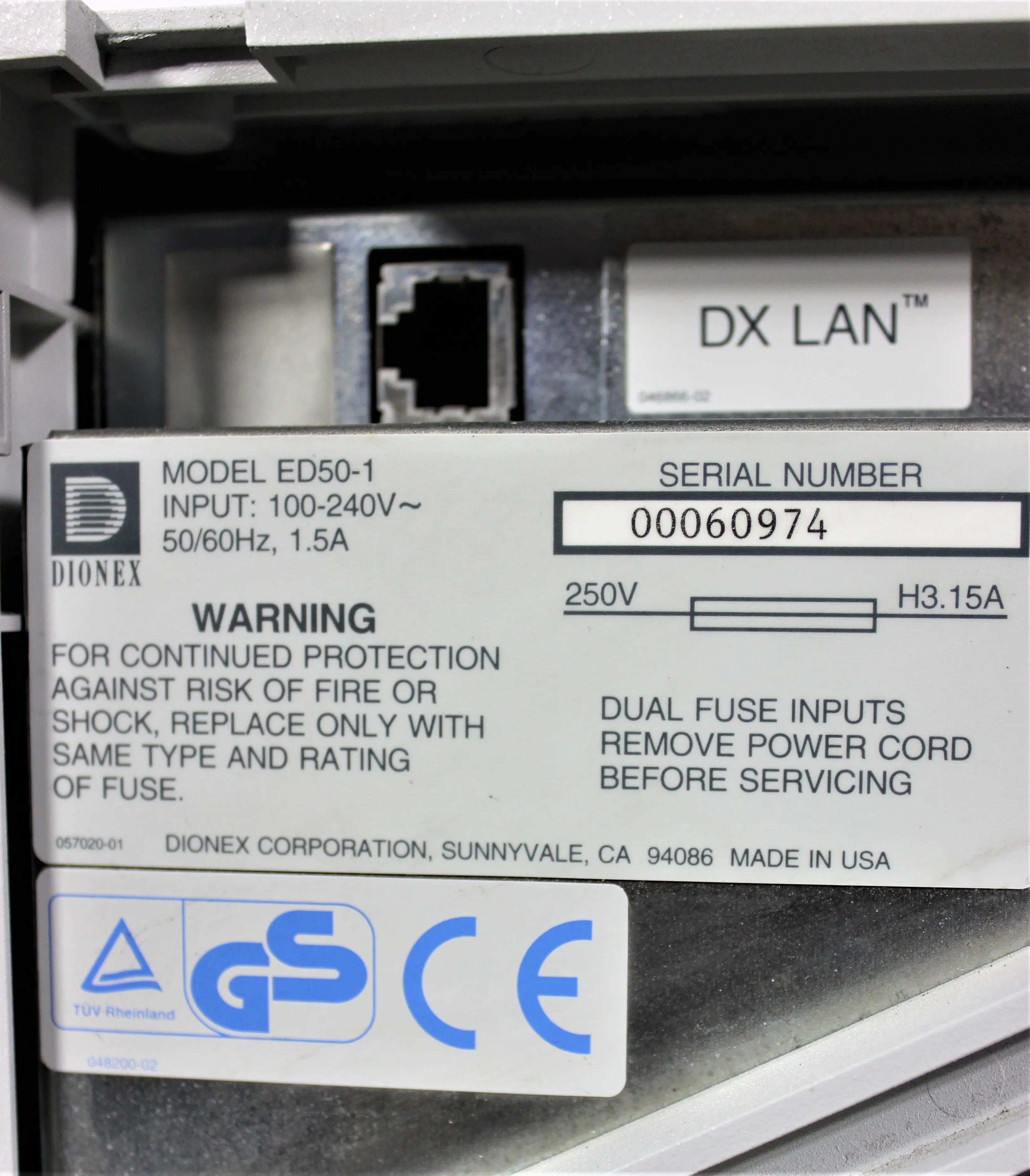 Dionex ED50 Electrochemical Detector