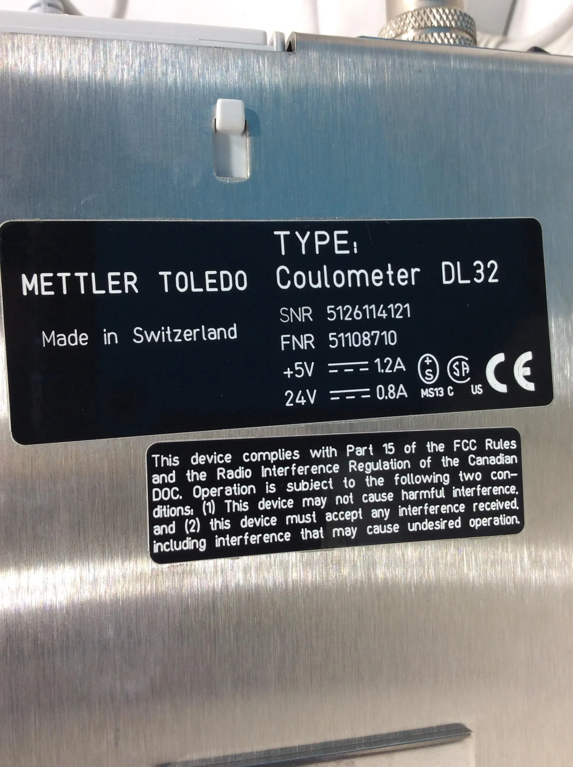 Mettler-Toledo Coulometer DL32 Karl Fischer Titrator