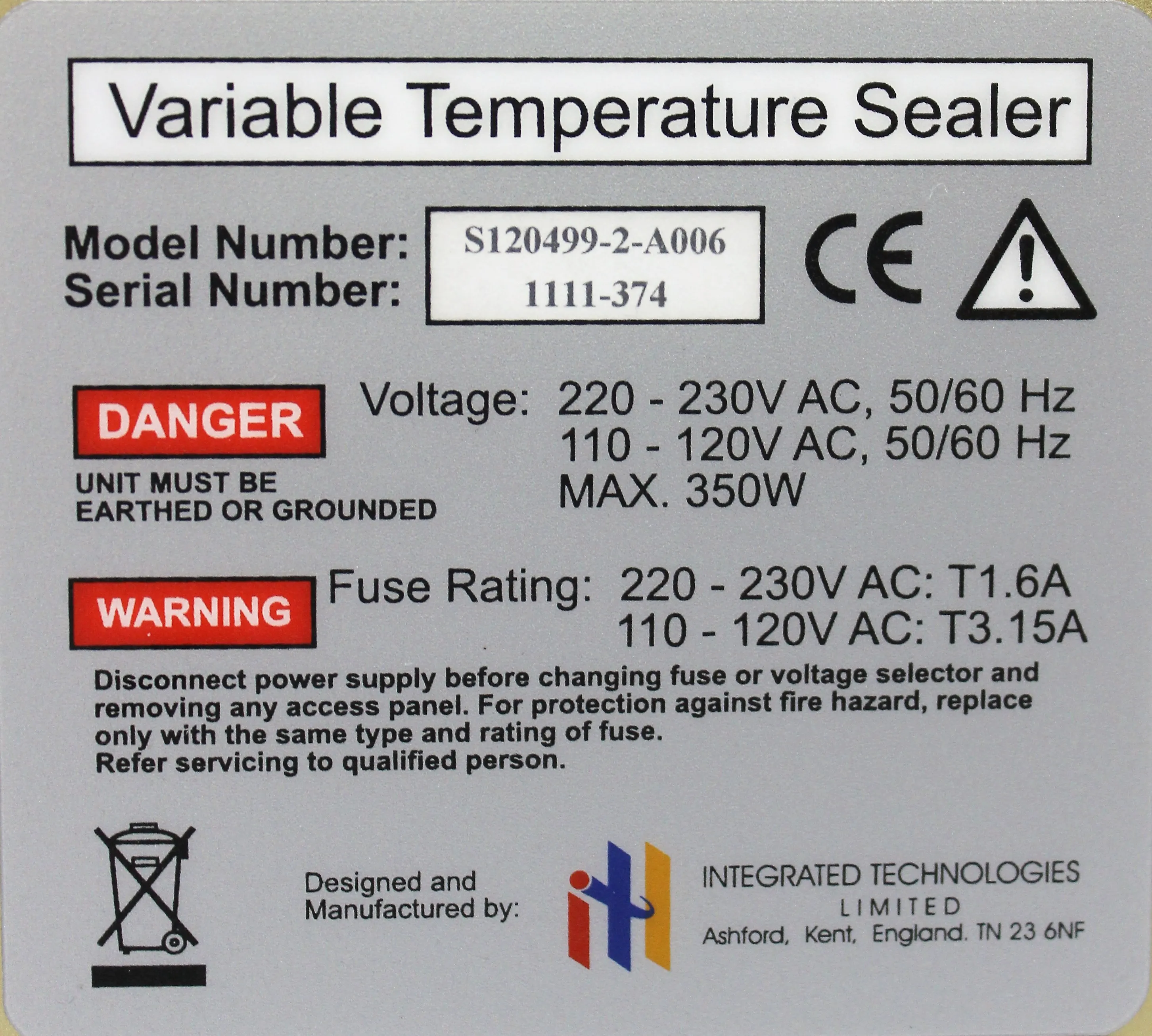 Thermo Scientific ALPS 50V Manual Heat Variable Temperature Sealer