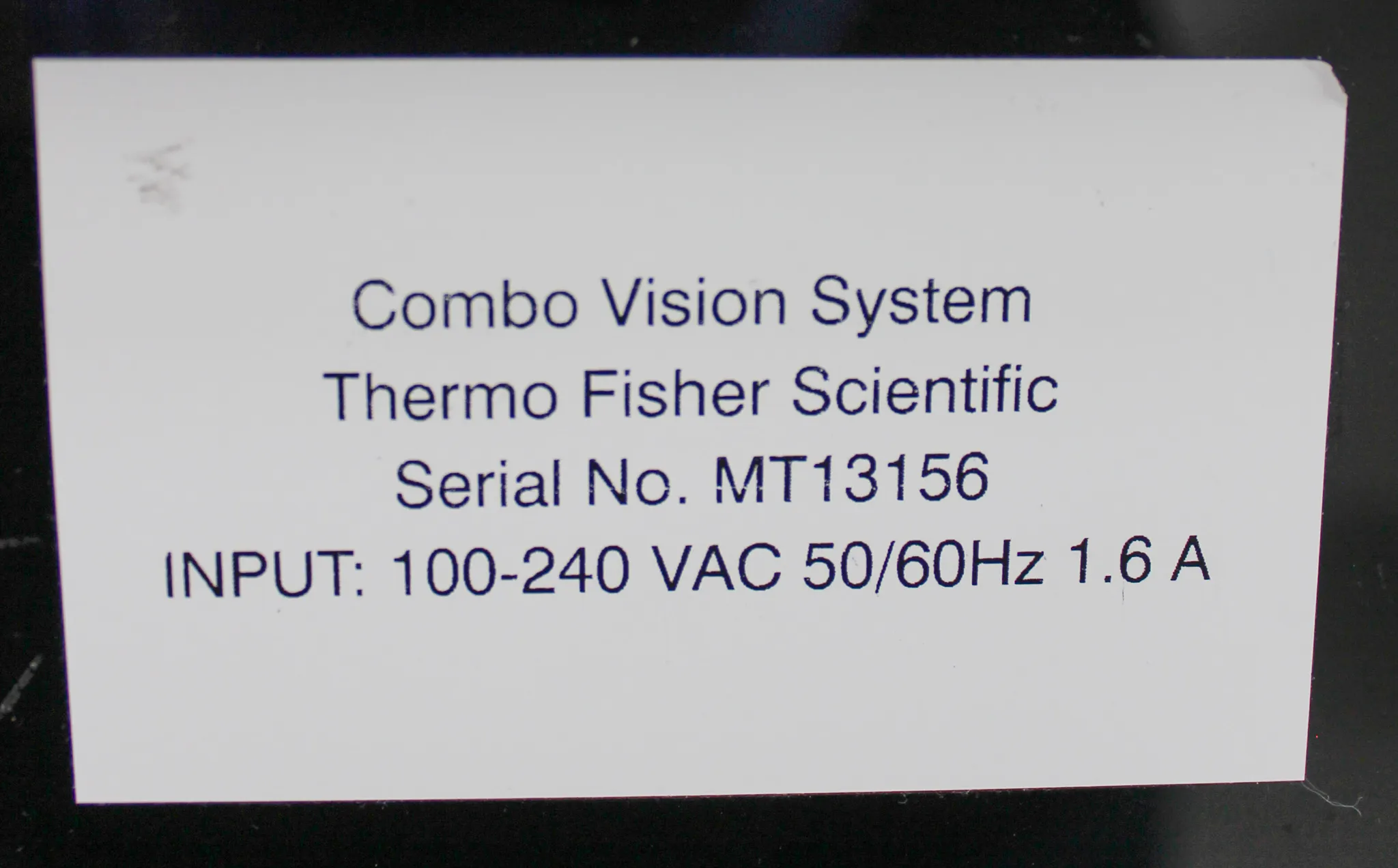 Thermo Fisher Scientific Custom Built Combo Vision System with UV-Camera and Computer - Used