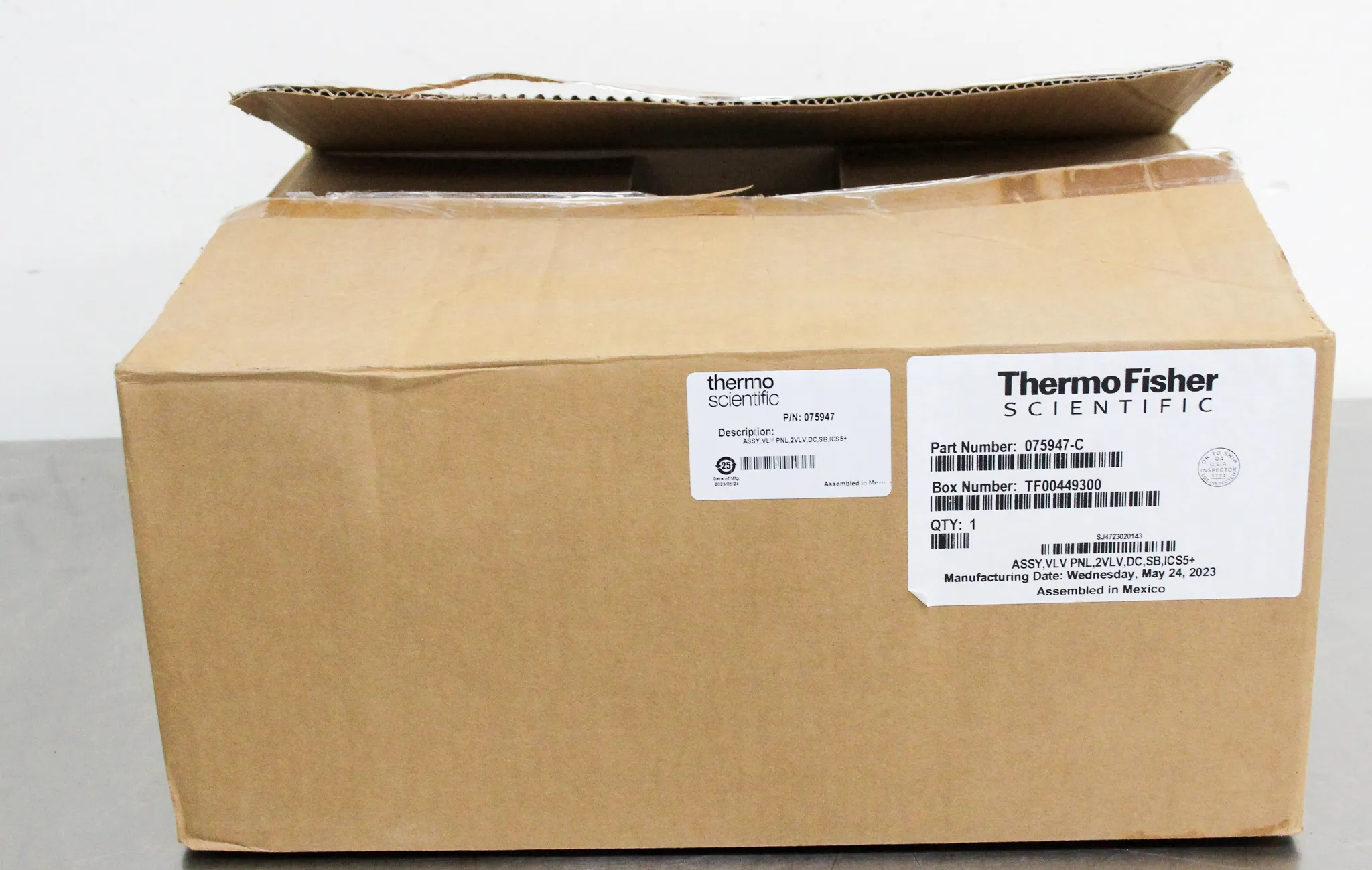 Thermo Scientific Valve Panel Assembly for DC Compartment 075947