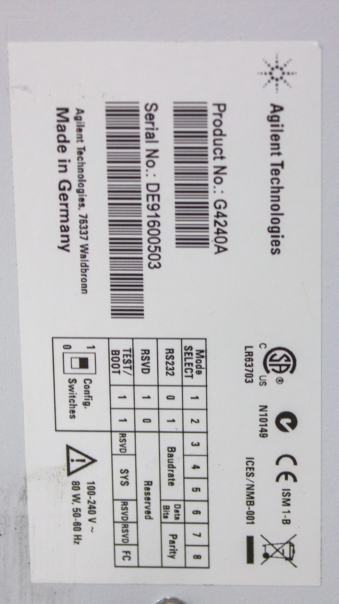 Agilent 1260 Infinity HPLC-Chip Cube Interface G4240A