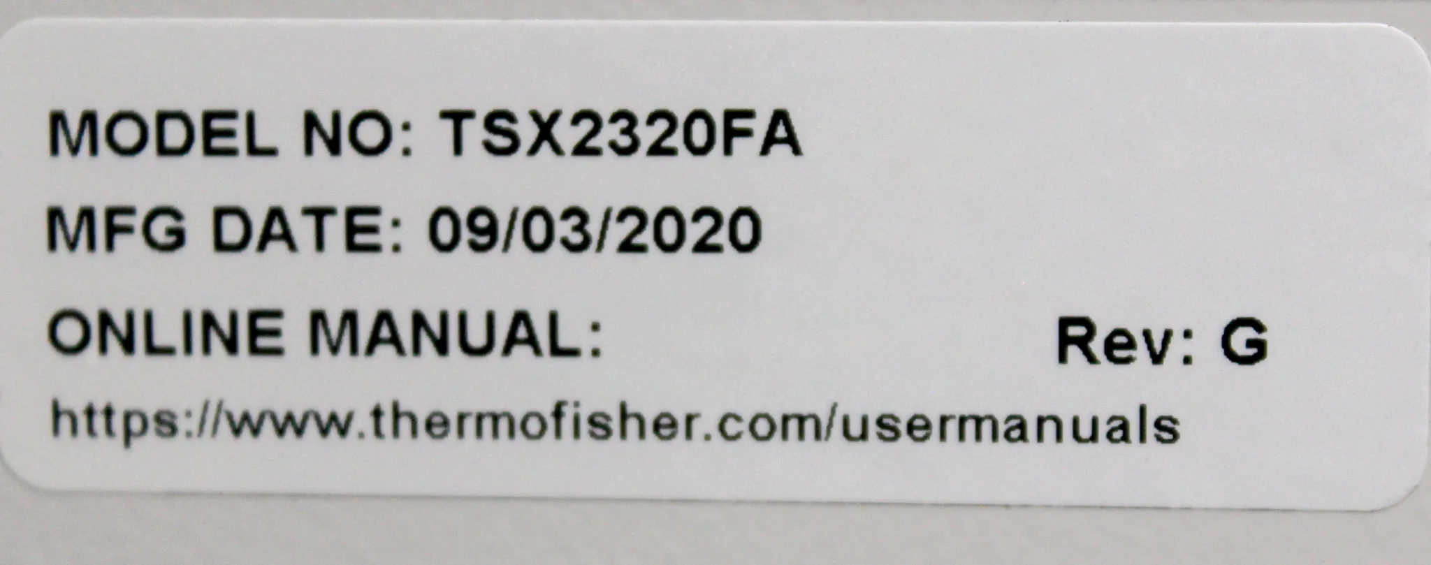 Thermo Scientific TSX Series High Performance -20C Manual Defrost Lab Freezer TSX2320FA