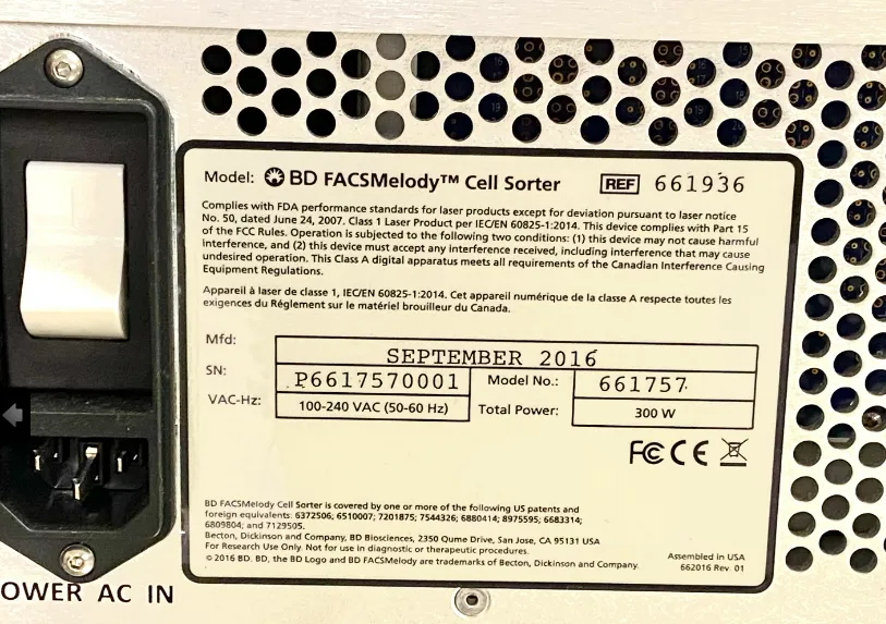 BD Biosciences FACSAria III 3 Laser 5Blue/3Red/6Violet Cell Sorter 3Blue/3Red/2Violet Flow Cytometer w/ Recent PM from BD