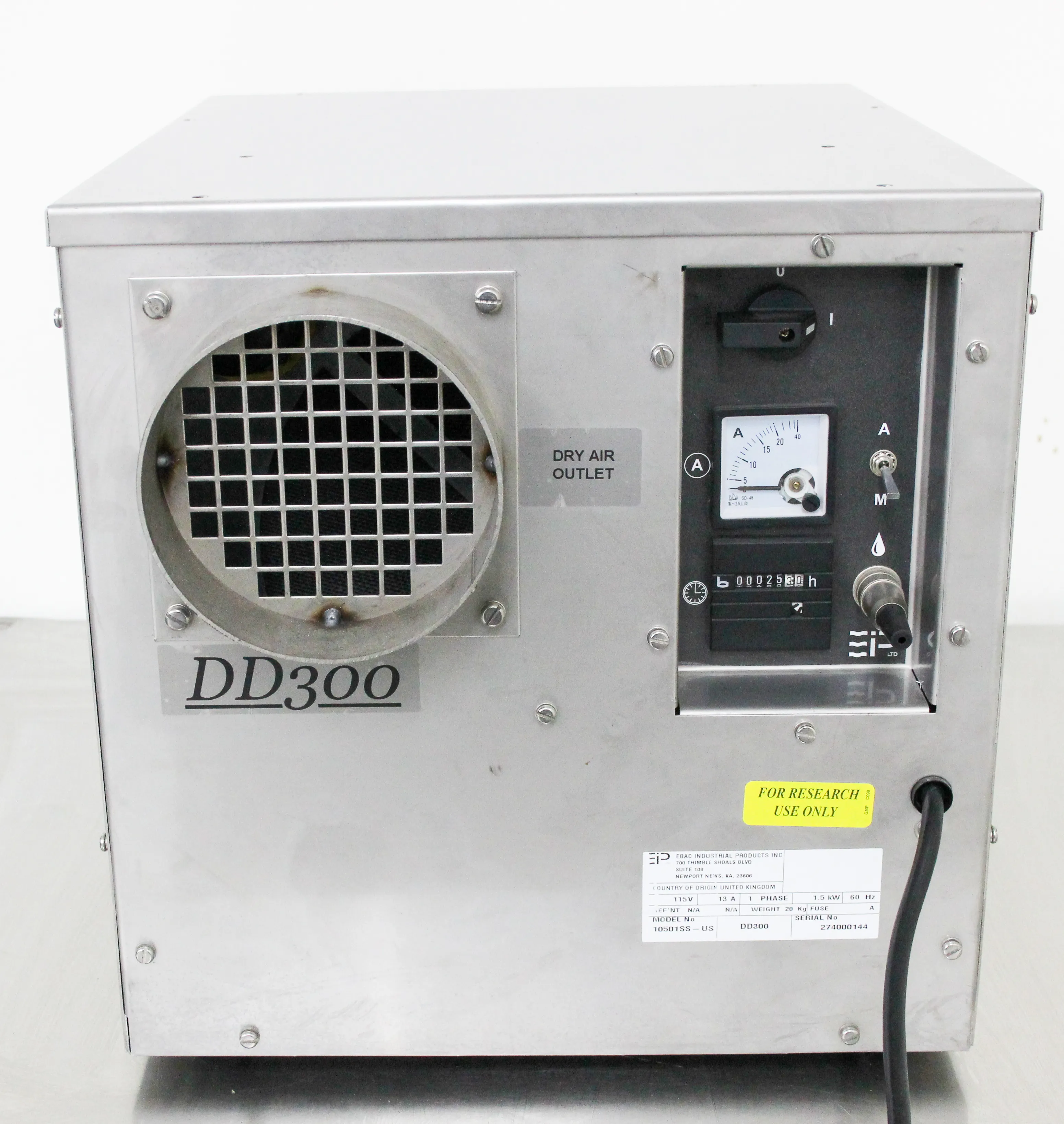 Ebac DD300 Dessicant Dehumidifier Model 10501SS-US