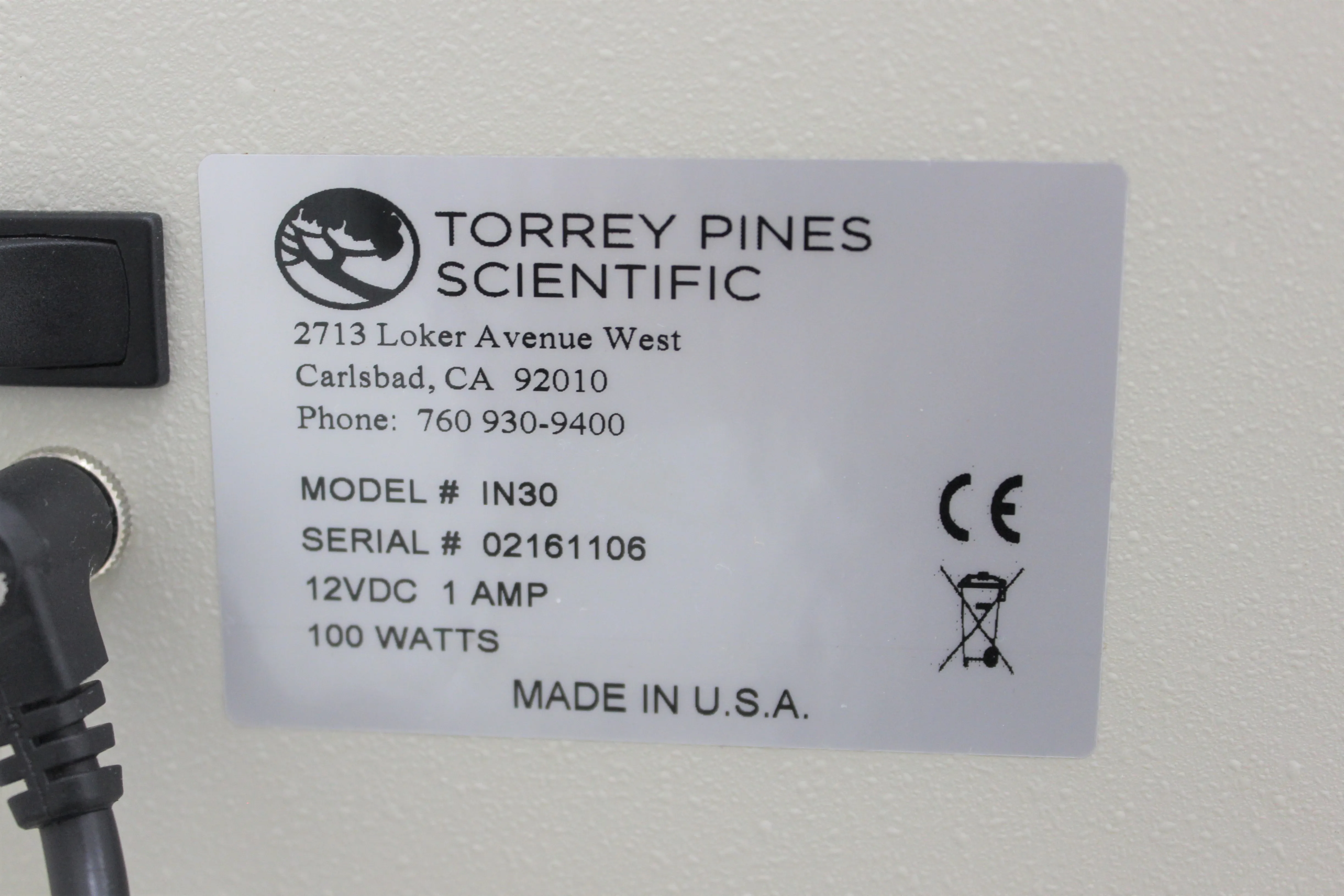 Torrey Pines Scientific Benchtop Chilling Incubator Model IN30 With 30-Day Warranty