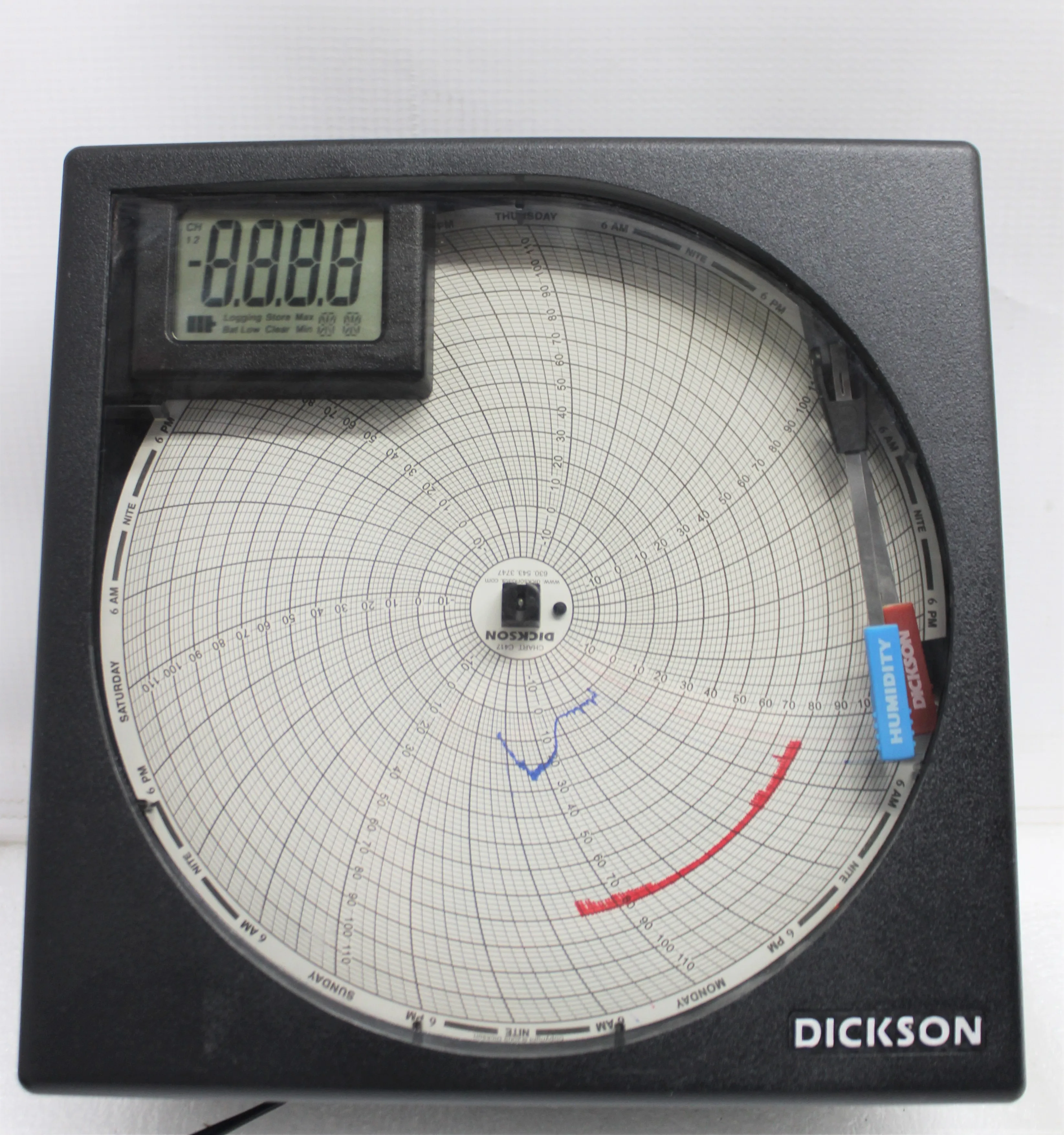 Dickson TH803 Temperature Relative Humidity Chart Recorder, Used Lab Equipment