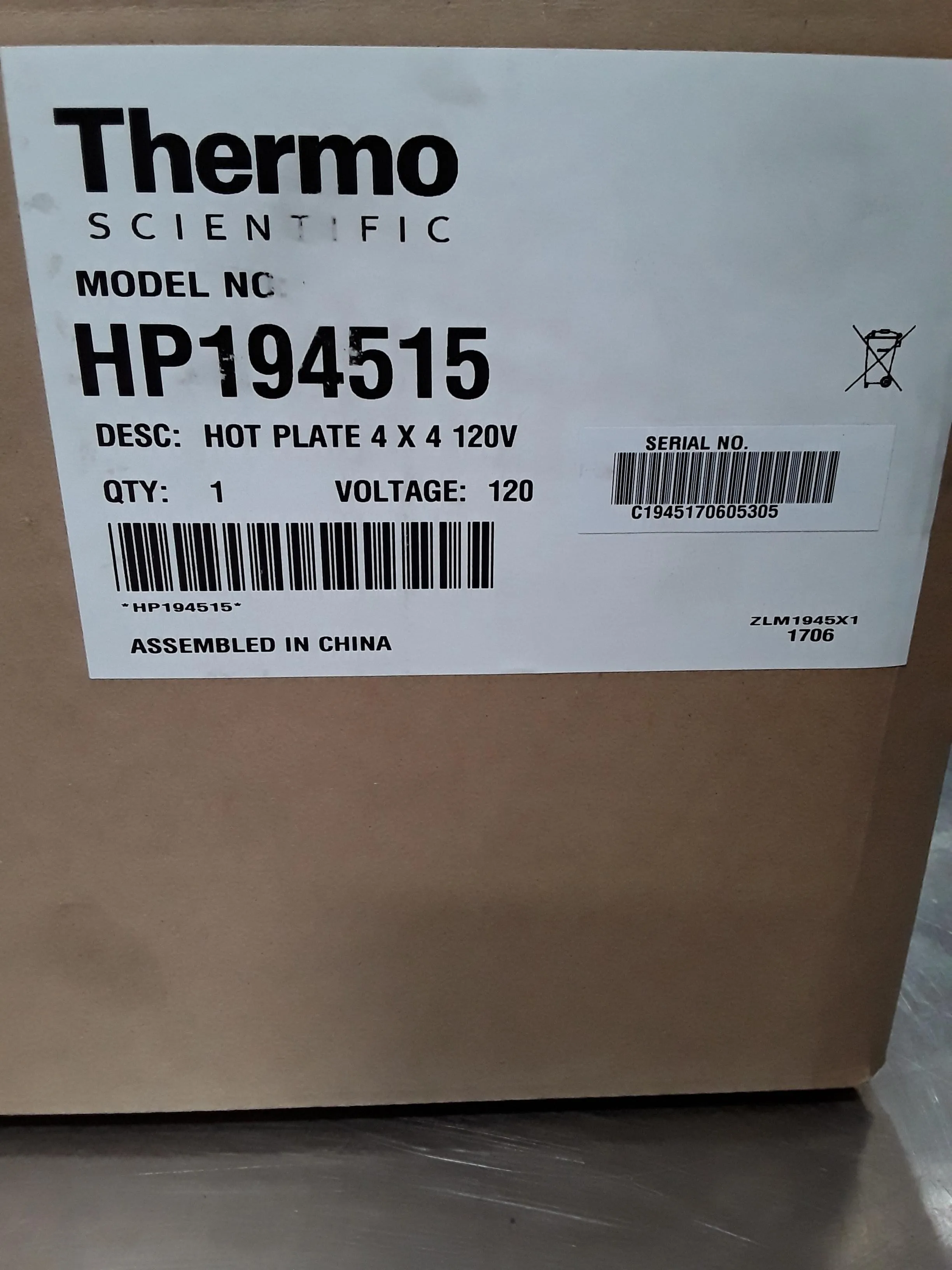 Thermo Fisher HP194515 Ceramic Hot Plate - New in Box with Warranty