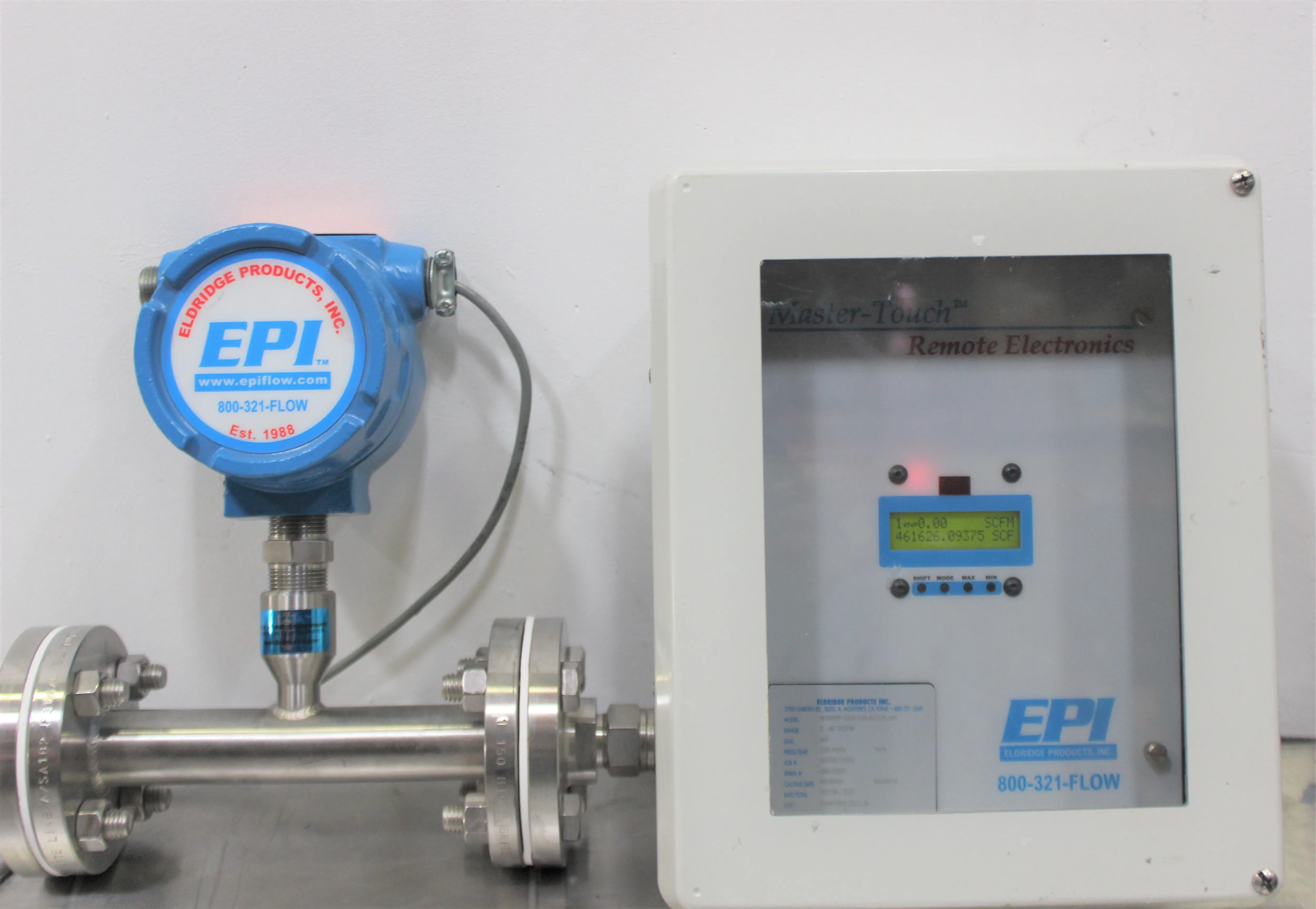 EPI 8089MP-SSS-133-AC115-AR Thermal Mass Flow Meter with LCD Display