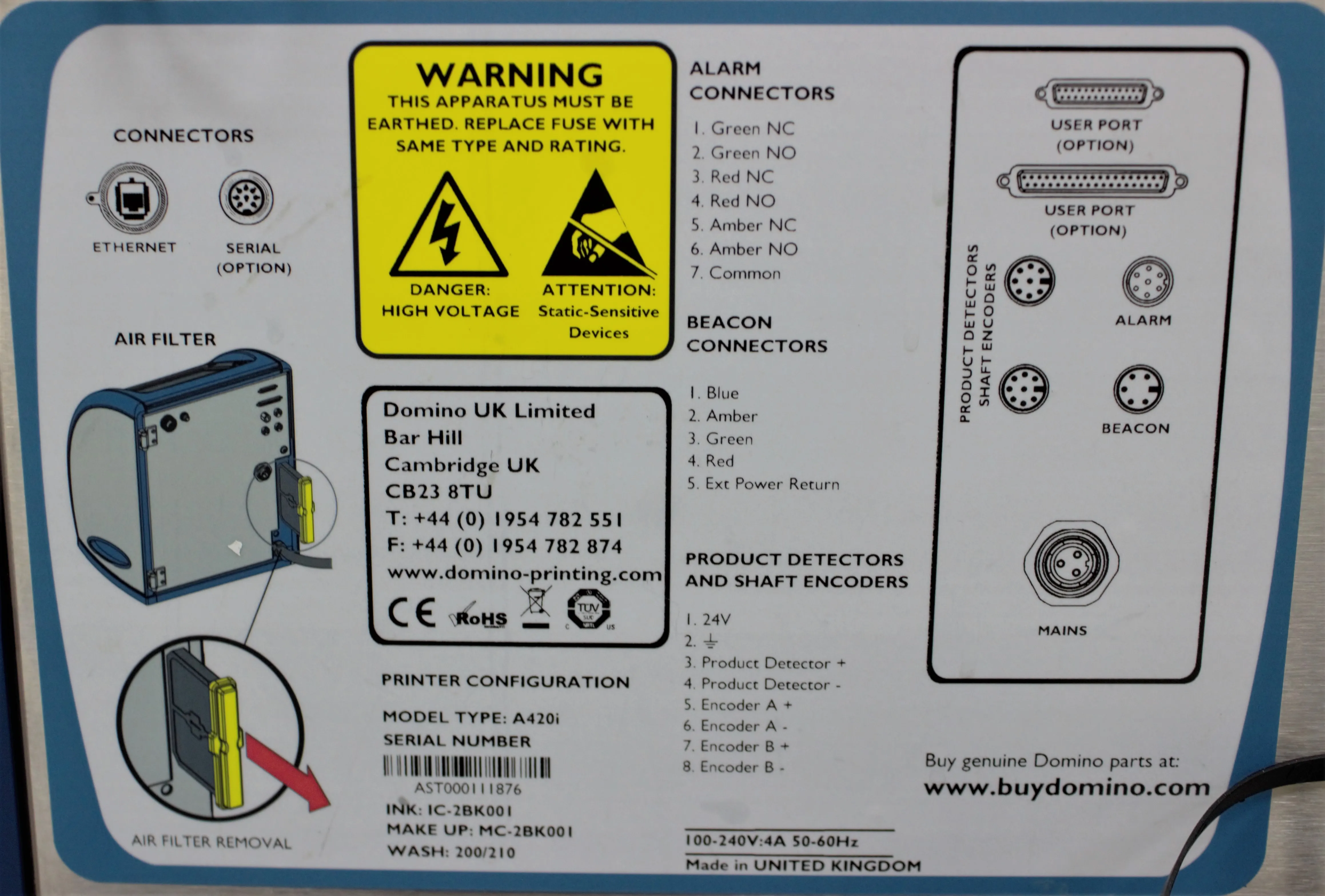 Domino A420i Ink Jet Printer