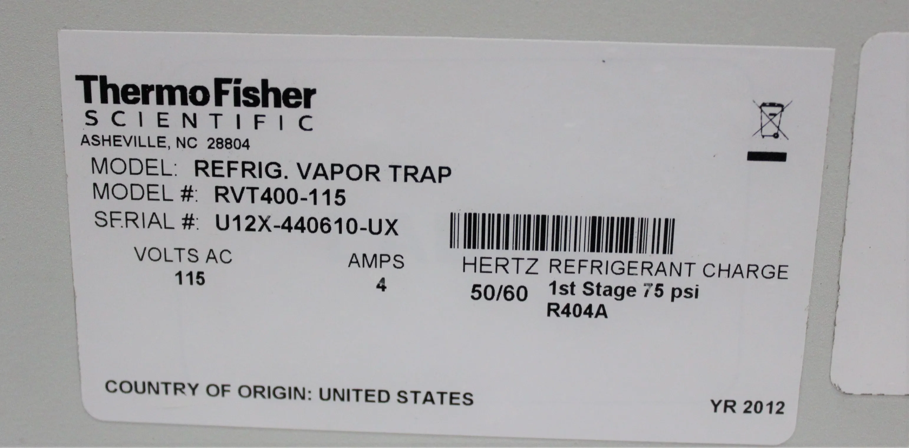 Thermo Fisher RVT400-115 Vapor Trap - Used Laboratory Equipment