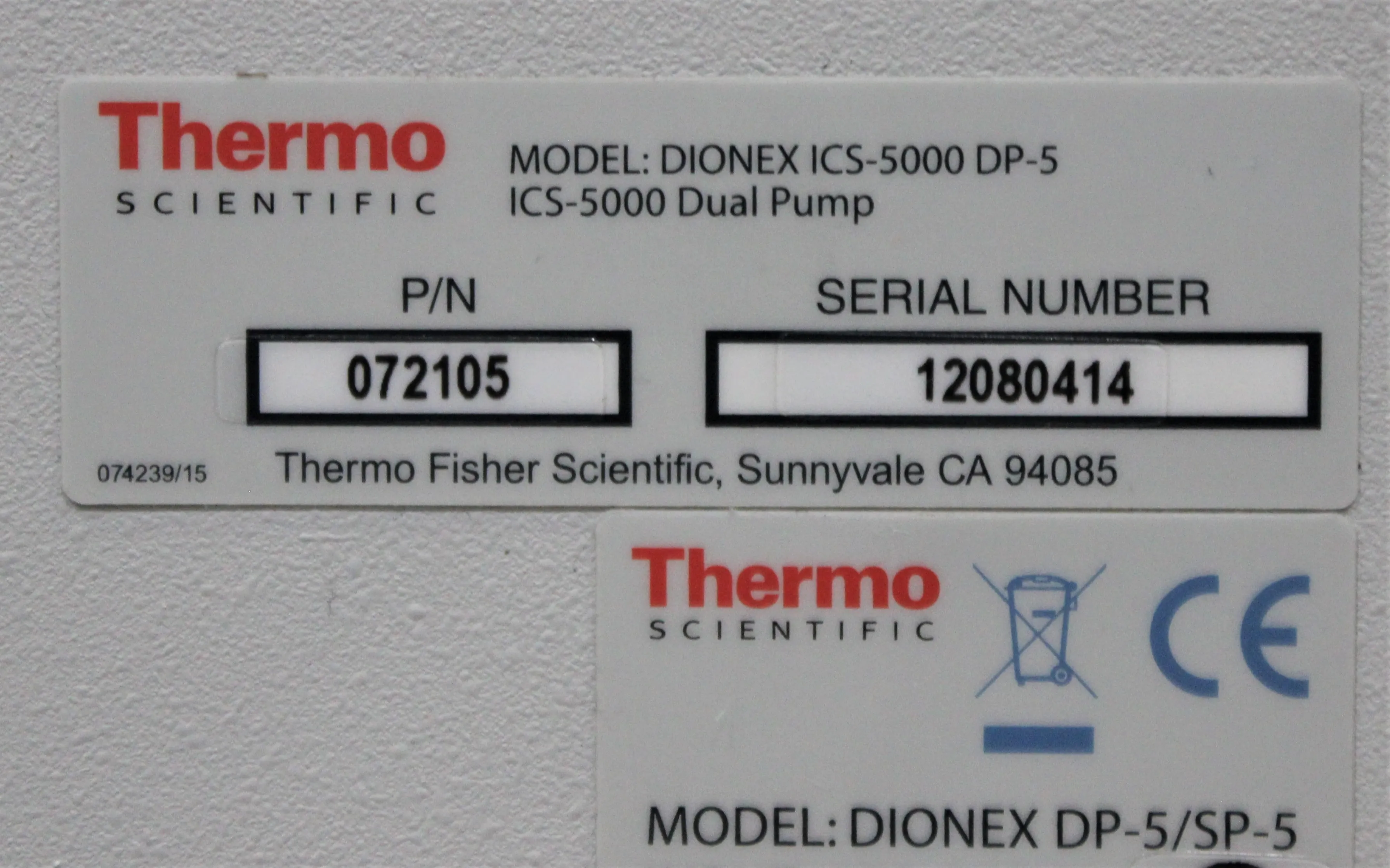 Thermo Scientific DP-5/SP-5 Analytical Pump - Class 4 - As-Is