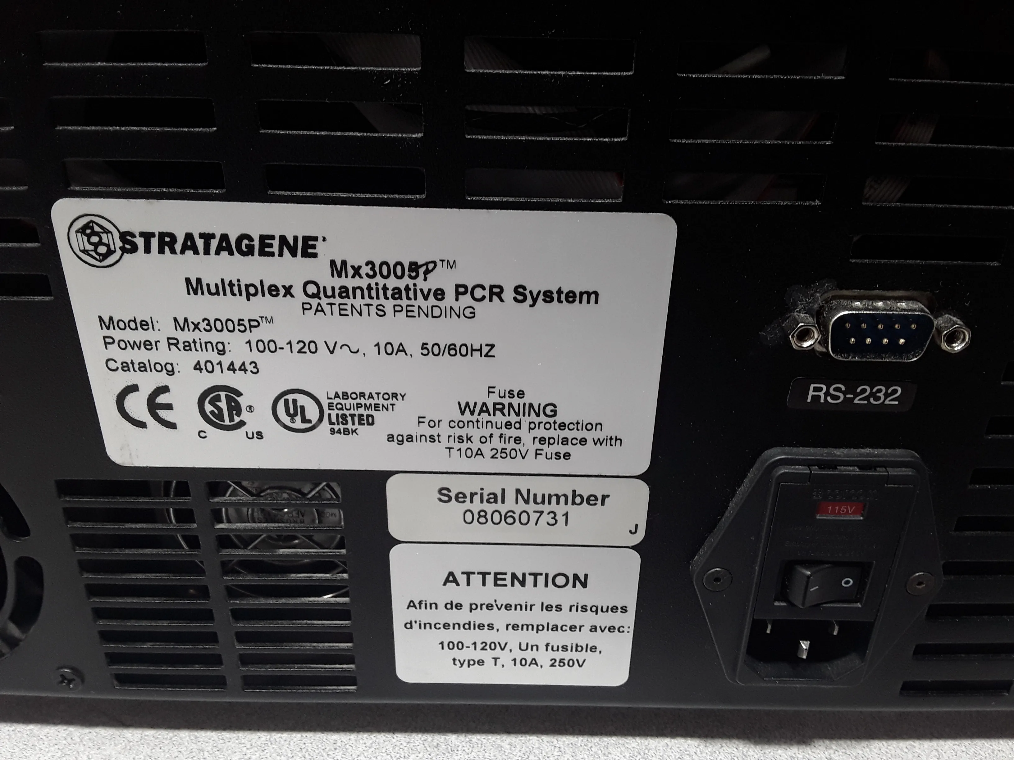 Stratagene MX3005P Multiplex Quantitative PCR System