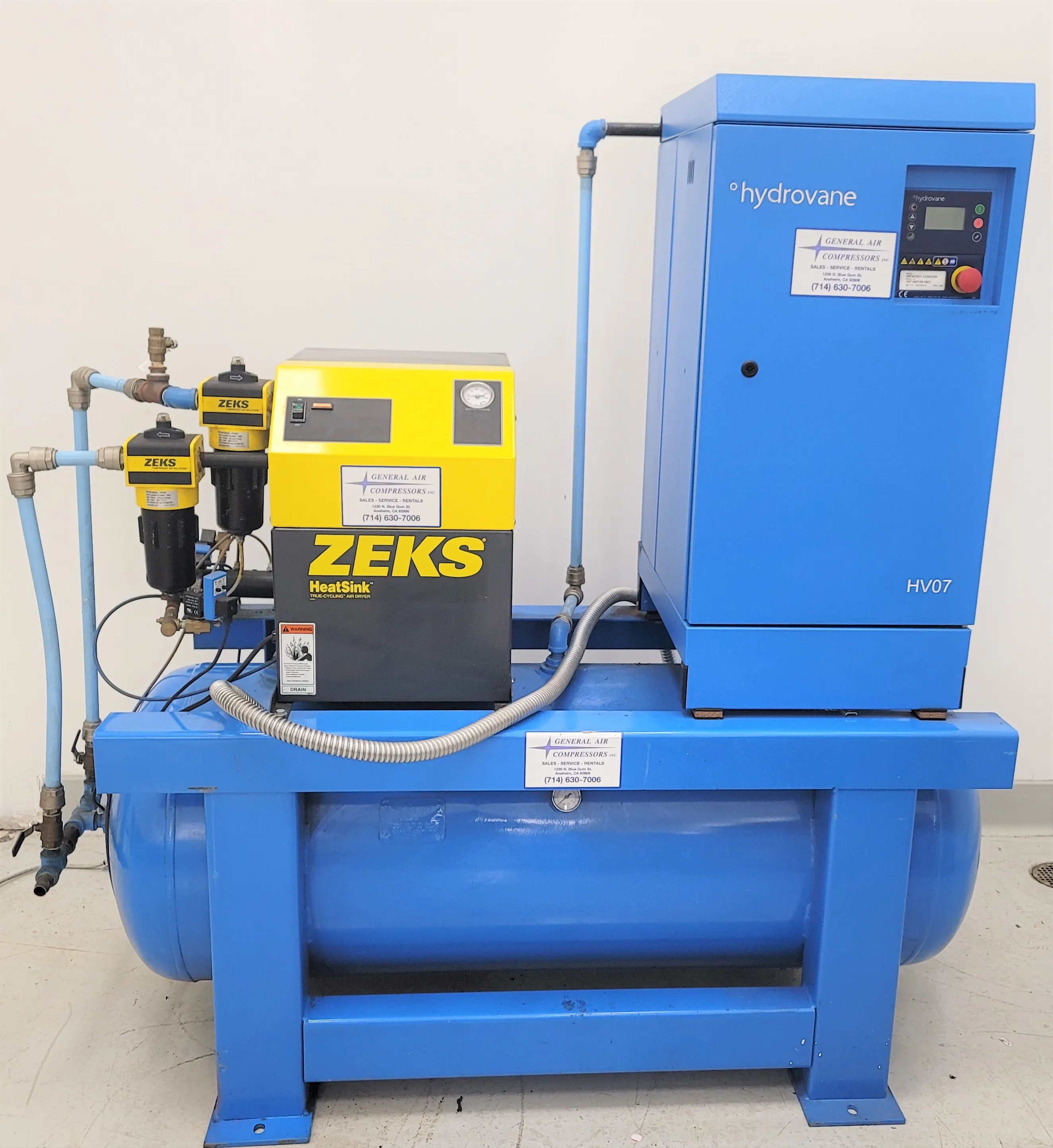 Hydrovane HV07 Rotary Vane Air Compressor with Zeks Cycling Air Dryer