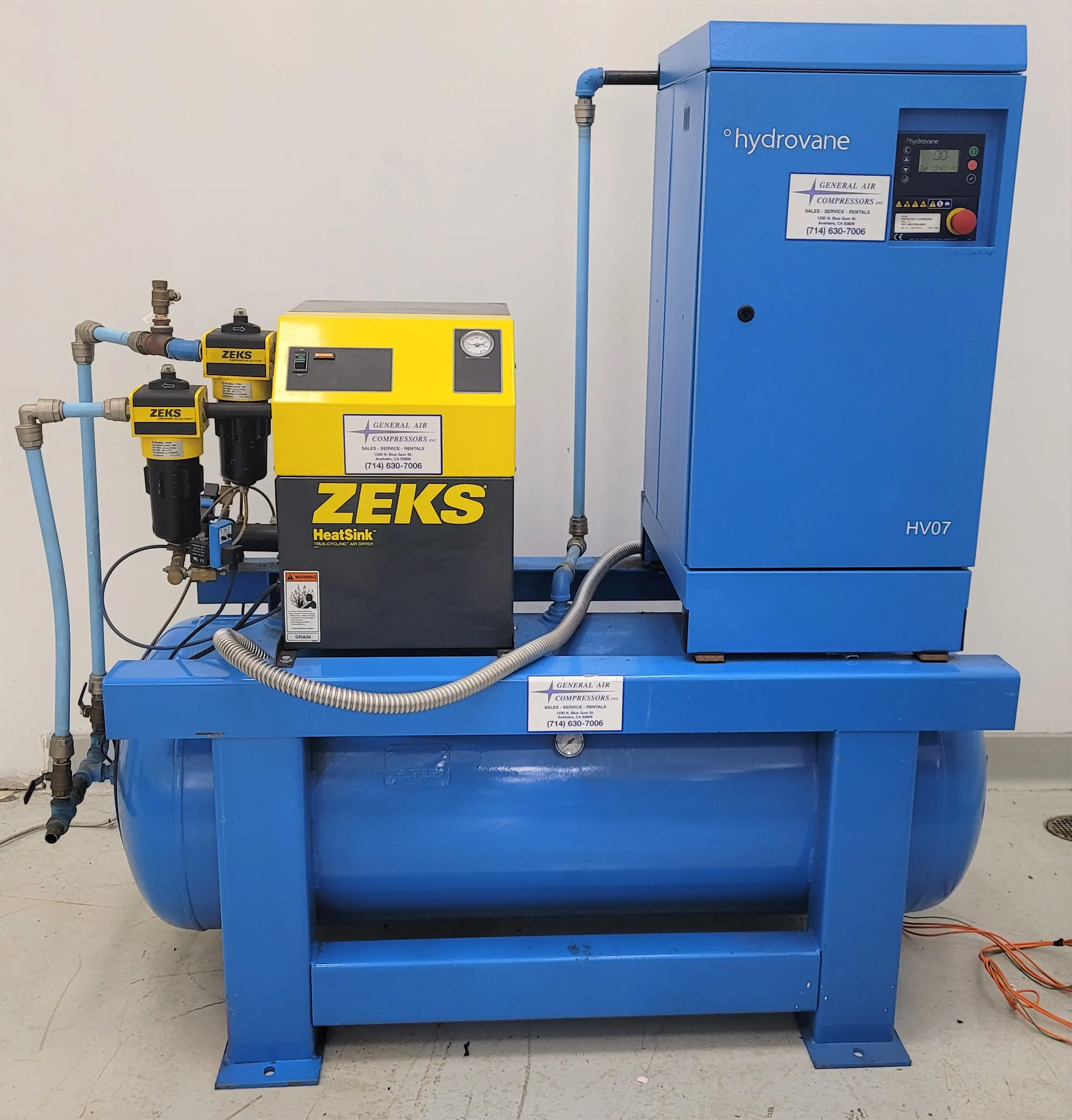 Hydrovane HV07 Rotary Vane Air Compressor with Zeks Cycling Air Dryer