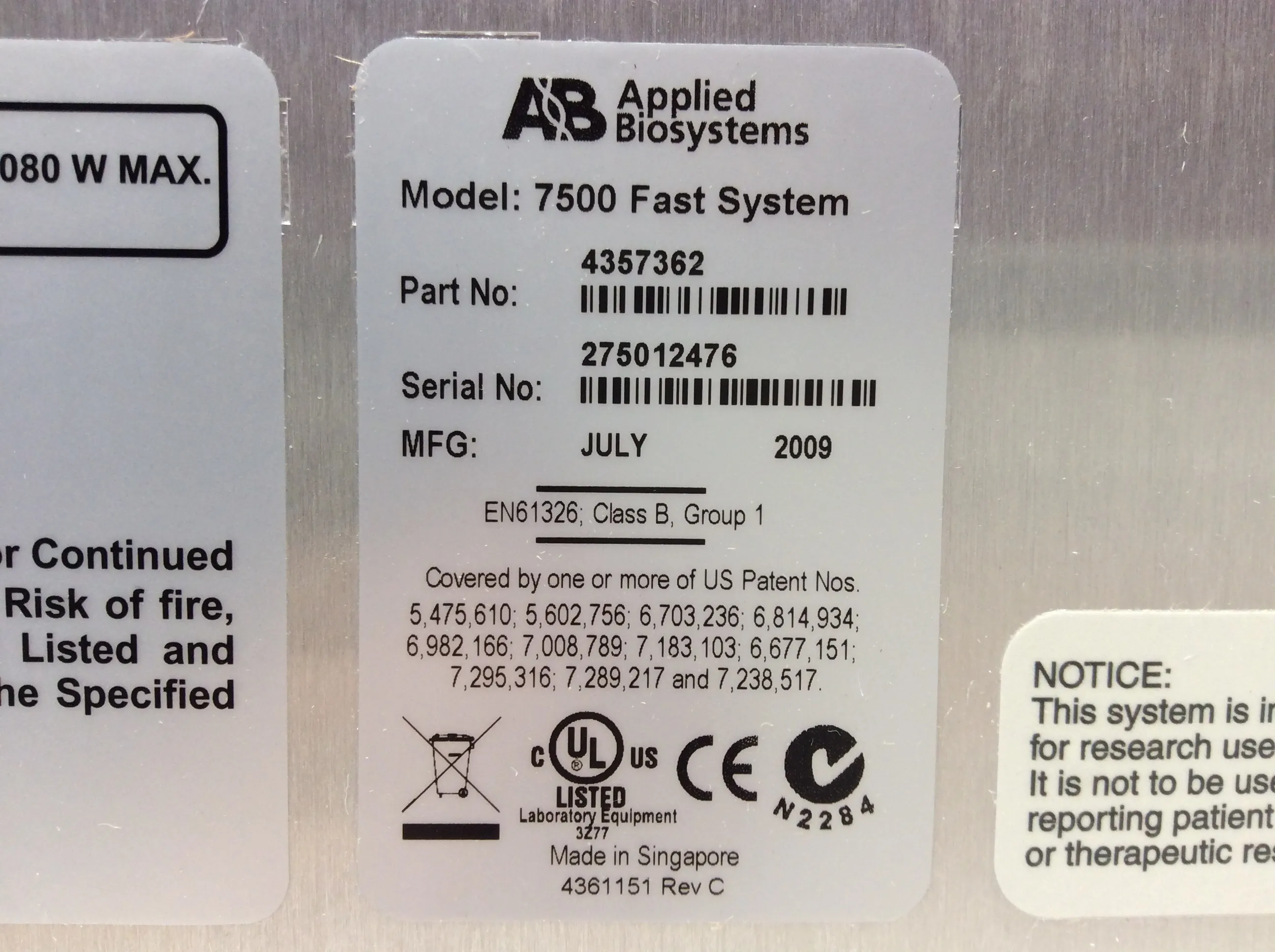 Applied Biosystems 7500 Fast Real-Time PCR System