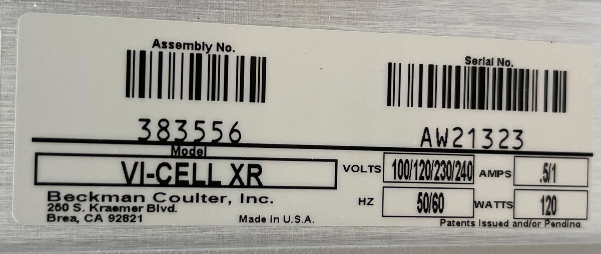 Beckman Coulter VI-Cell XR Cell Viability Analyzer