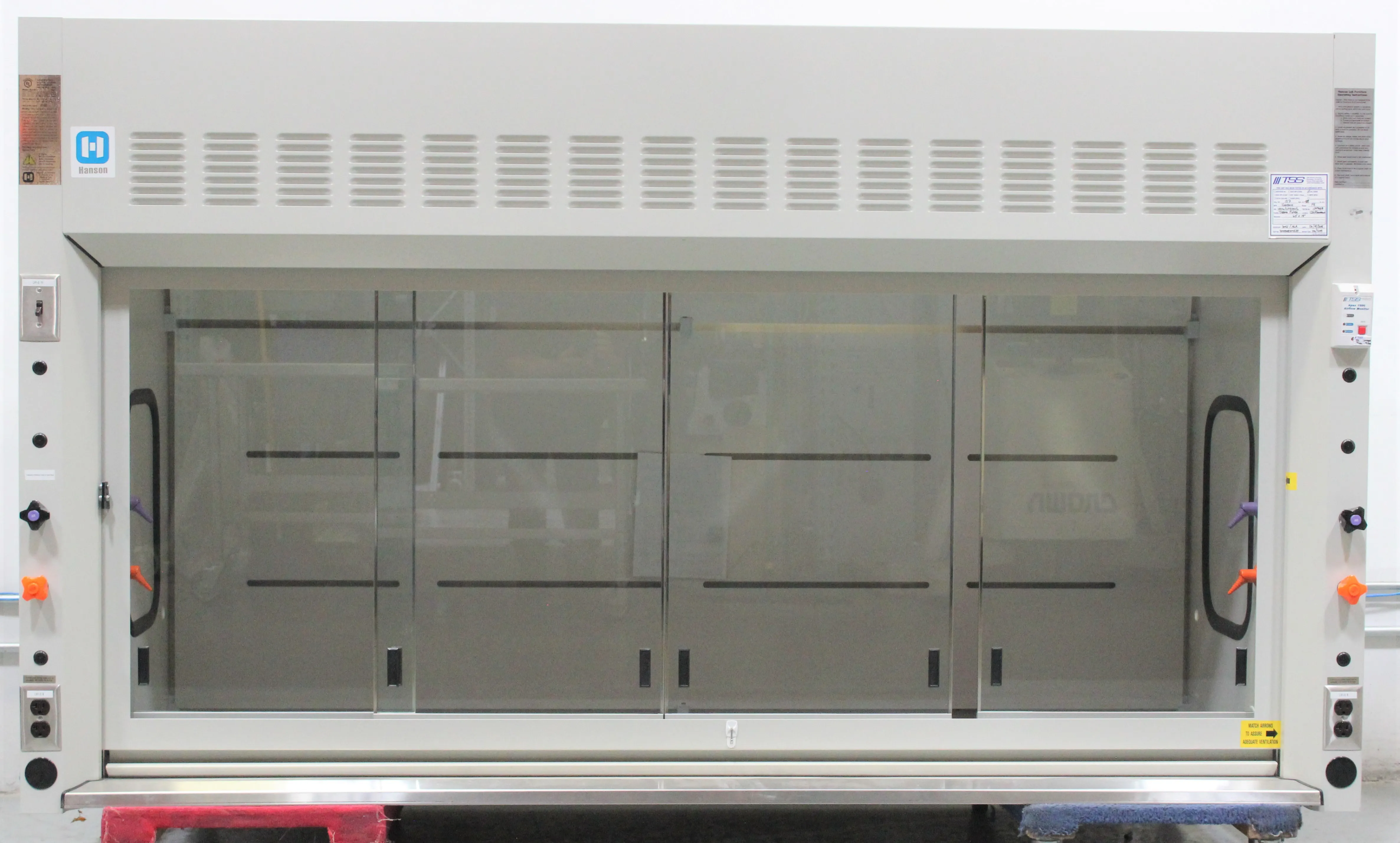 Hanson 5SA-96A 7 foot Benchtop Fume Hood 120V/220V 50Hz/60Hz Class 2 Used 30-Day Warranty