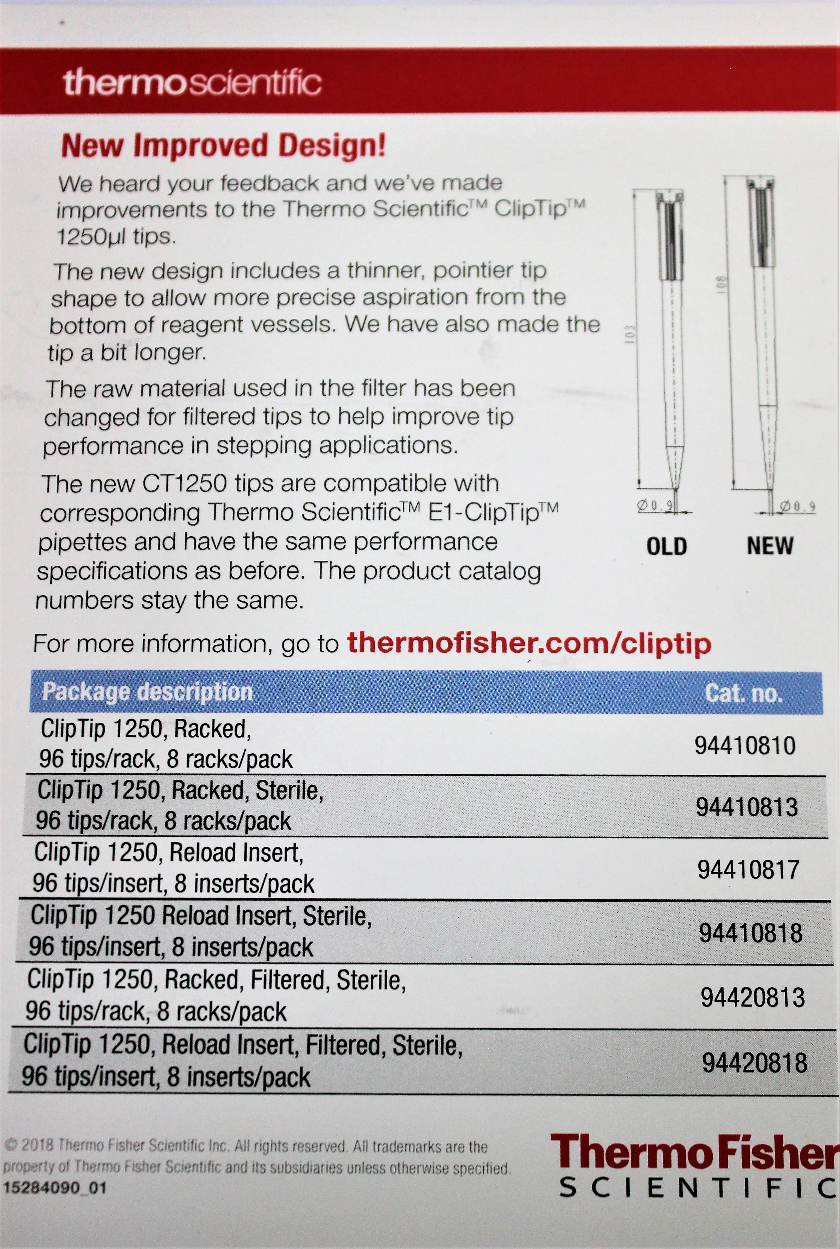 Thermo Scientific Clip Tip 1250 Sterile Low Retention 8 X 96 Tips/Rack, 1 Pack