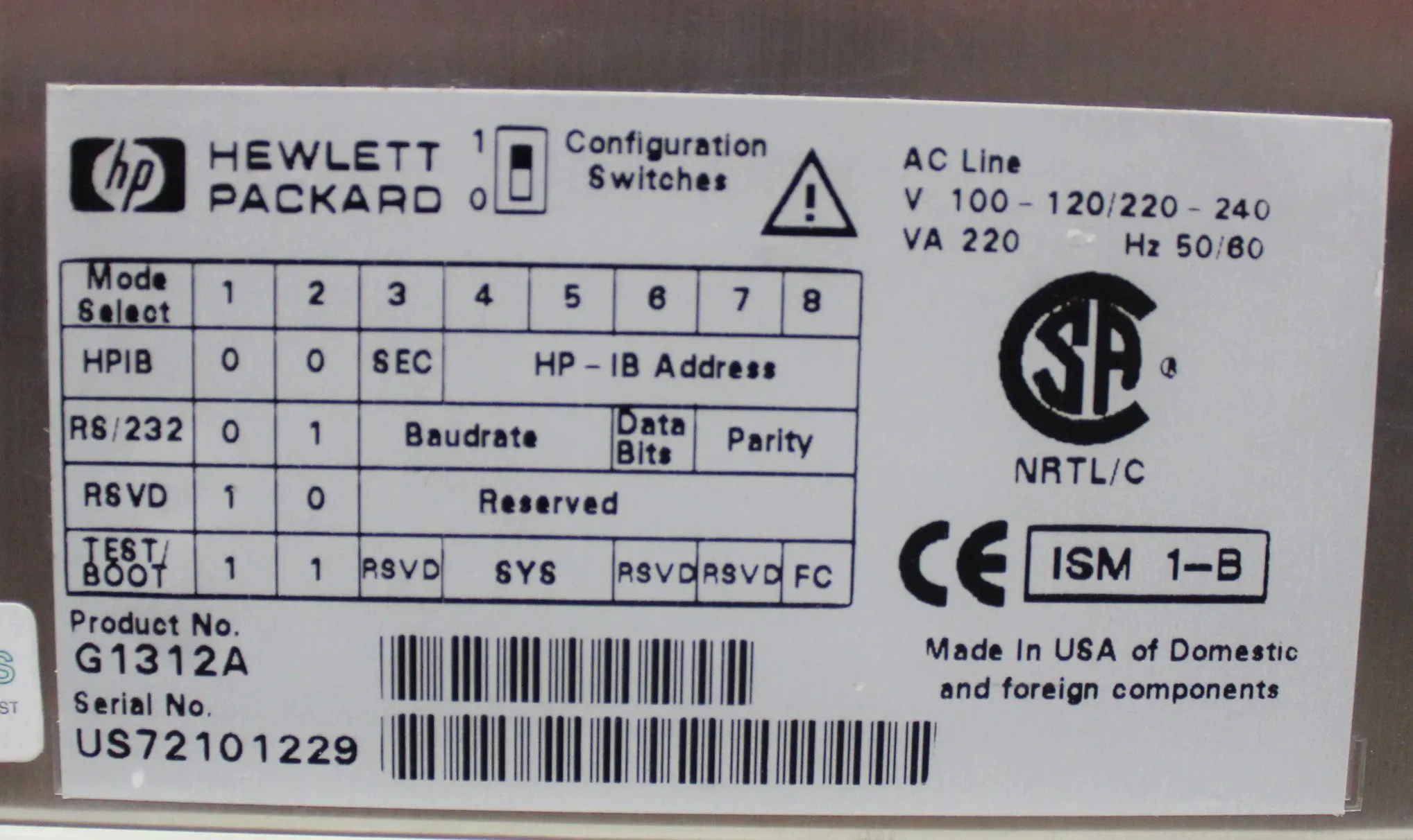 Agilent 1100 Series HPLC System