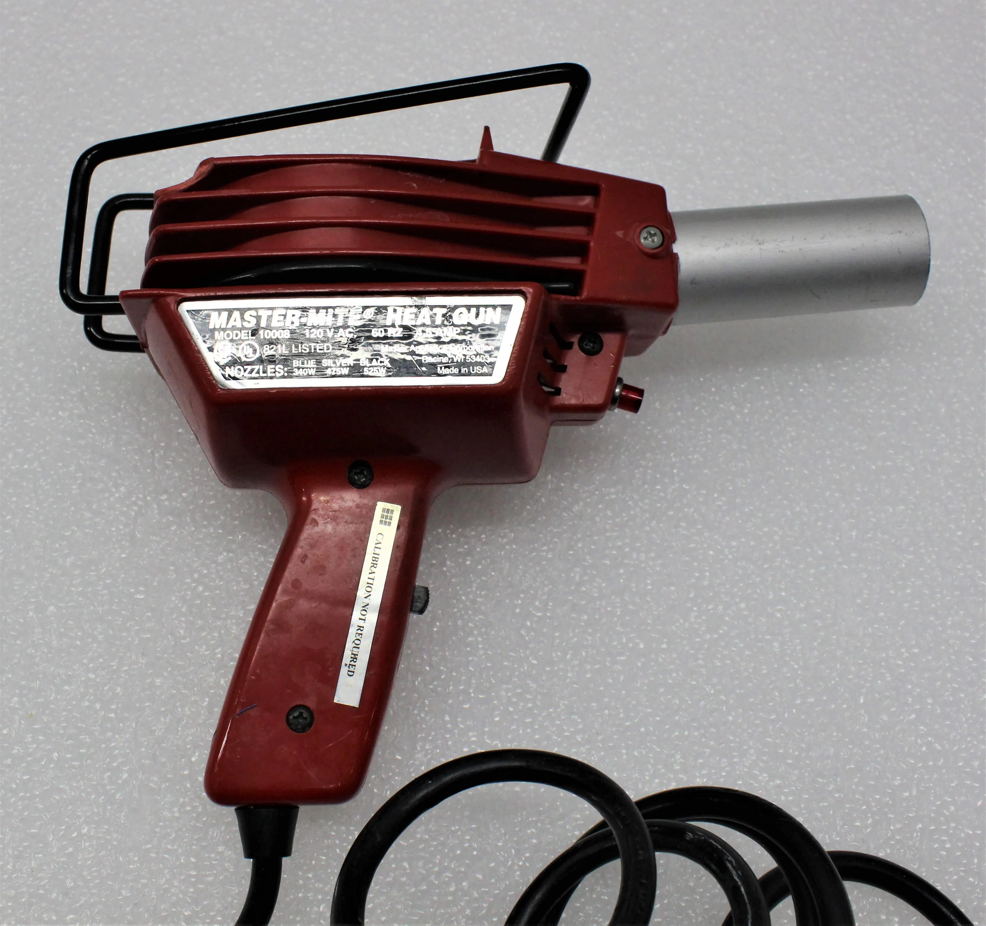 Master-Mite Heat Gun 10008 with Adjustable Stand and Heat Shrink Attachment, Made in U.S.A.